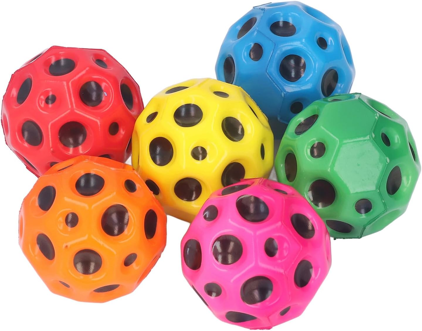 6Pcs Space Ball, Super High Bouncing Space Ball, Colorful Bouncing Balls for Kids, Sensory Ball, Sports Training Ball, Improve Hand-Eye Coordination, Easy to Grip and Catch image number 4