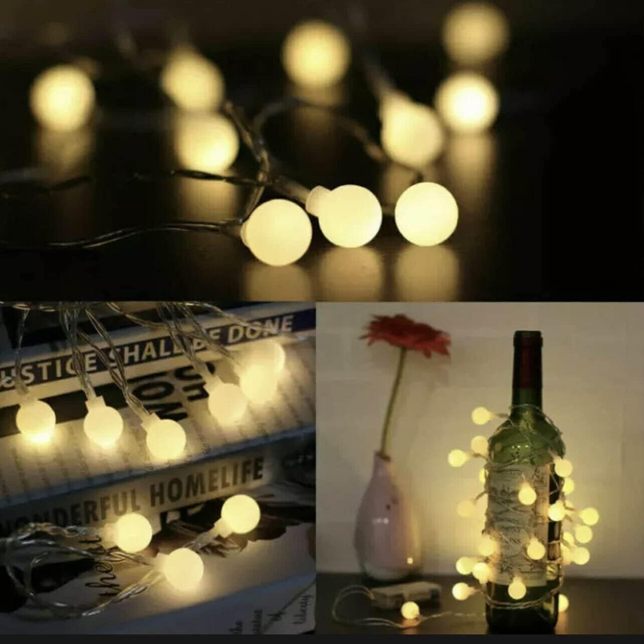 USB Bulb Ball Fairy String Strips Lights Home Garden Lamp Halloween Xmas Garden, and Home Celebrations Party image number 3