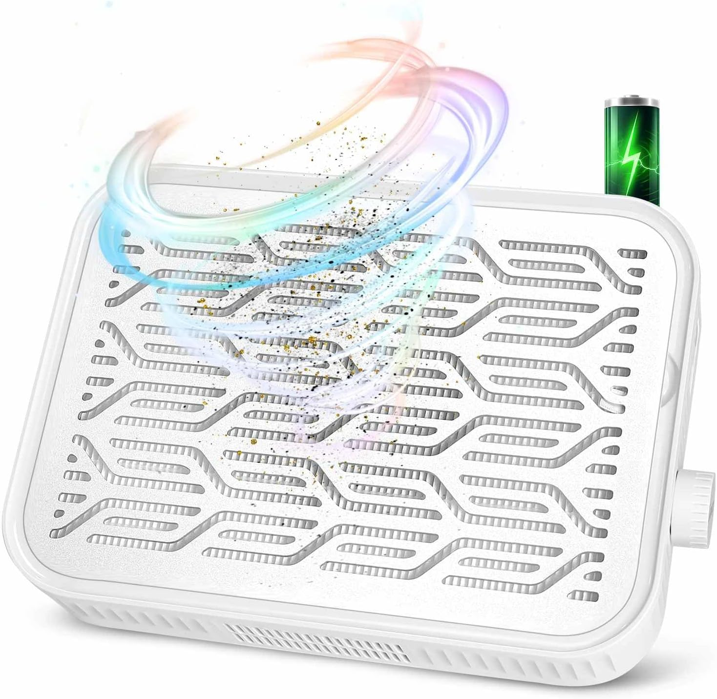 Linssy Nail Dust Collector, Rechargeable & Cordless Dust Collector for Nail Tech with Reusable HEPA Filter, Extractor Dust Suction Machine for Acrylic Nails Polishing at Nail Salon & Home Use image number 1