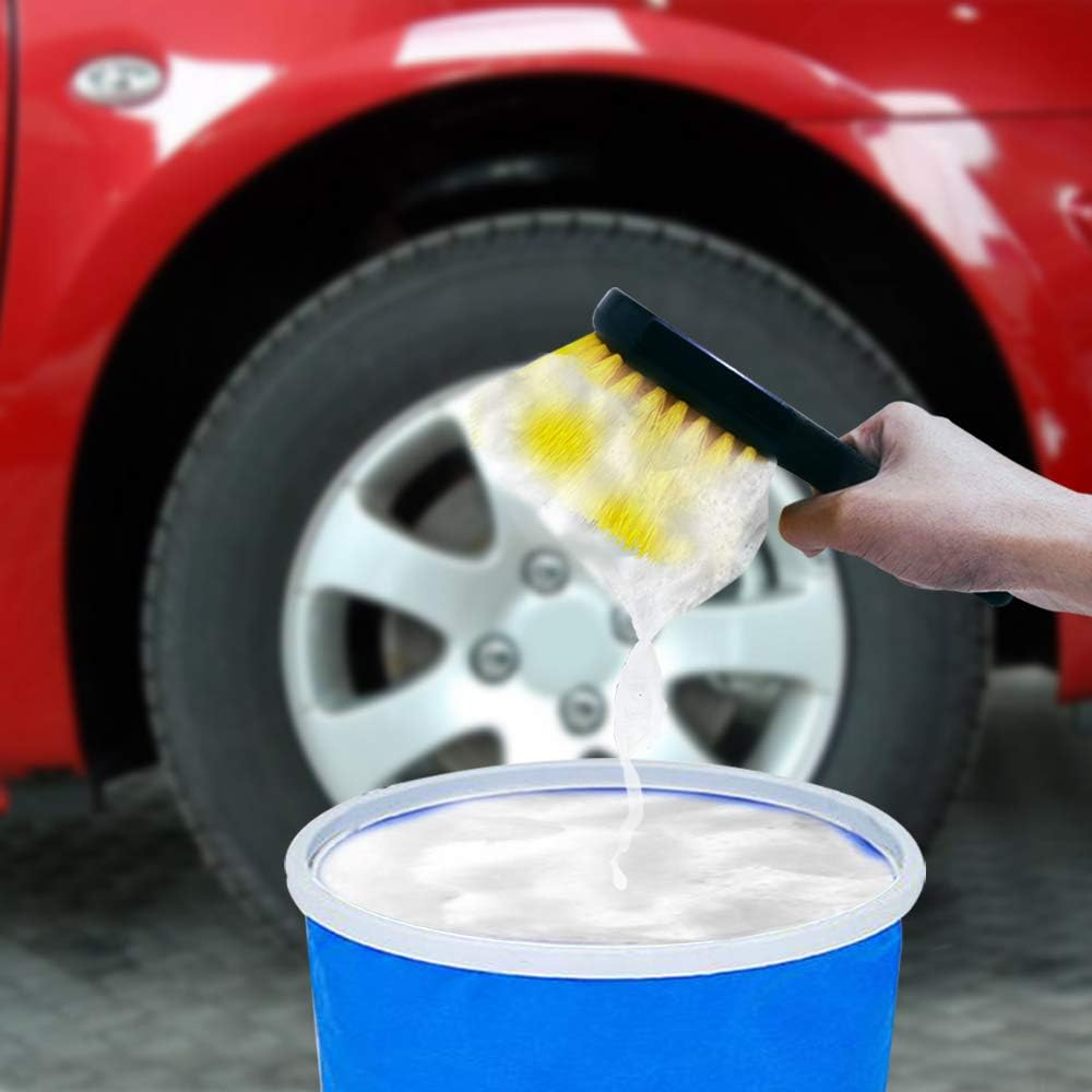 2 Set Wheel & Tire Brush Cleaner for Car, Finegood Wheel Brushes for Cleaning Wheels Auto Wheel Cleaning Brush Bristle Brush Cleaning Tools image number 6