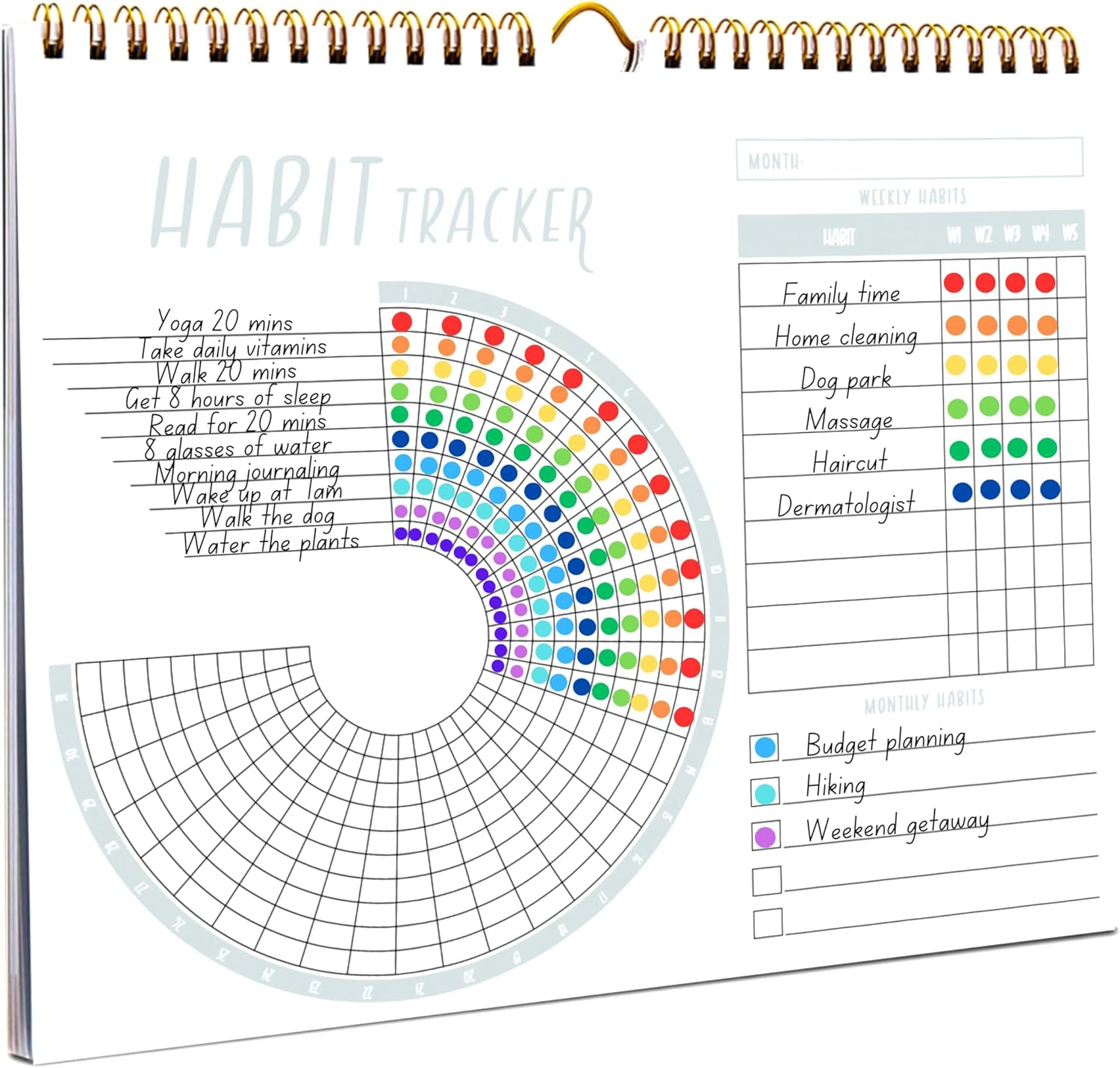 Lamare Habit Tracker Calendar - Inspirational Habit Journal with Spiral Binding - Daily Habit Tracker Journal and Goal Board - Motivational Goal Journal - Great Tool for Productivity and Workout image number 6