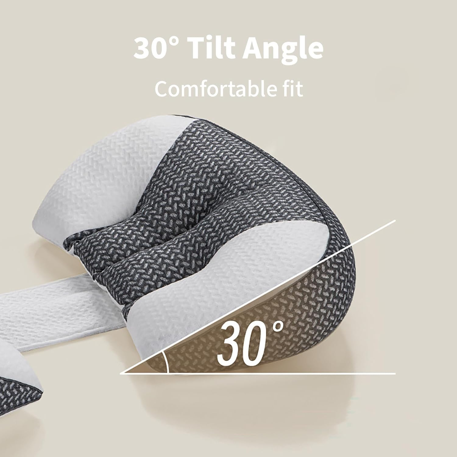 Pregnancy Pillow, U-Shape Adjustable Maternity Pillow, 30&deg; Tilt Support for Back & Belly, Breathable Cover, 2-21Cm Width Adjustment for Pregnant Women image number 1