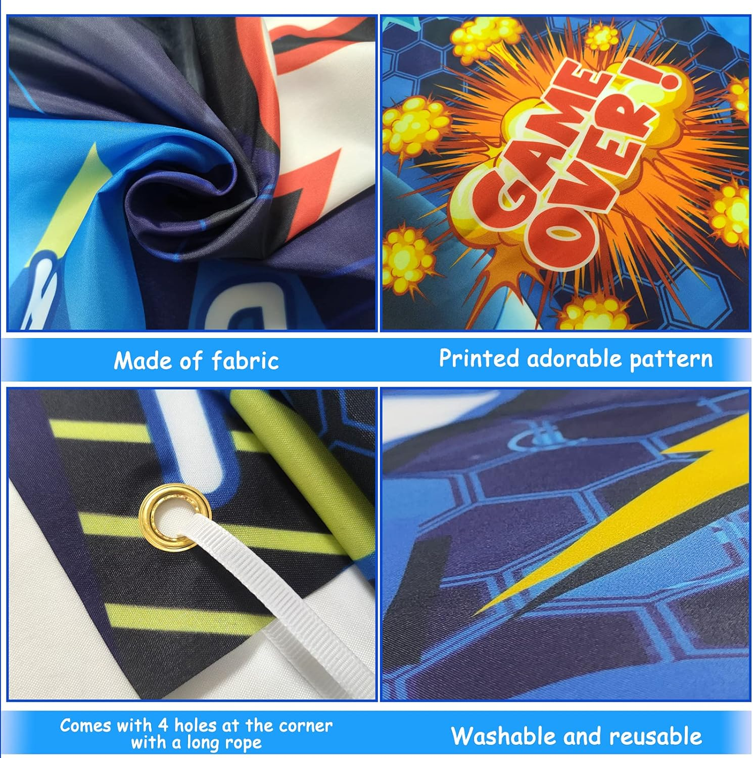 Vlipoeasn 10Th Boys Video Game Birthday Decorations - Backdrop image number 5