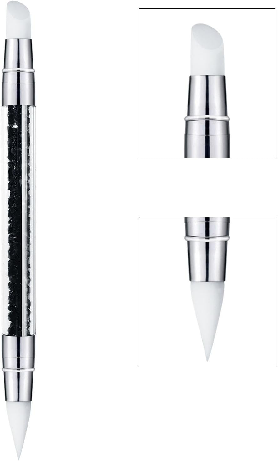 Silicone Nail Tool, Silicone Nail a Rt Brush, D Ual Tipped Nail a Rt Brushes, Silicone Nail a Rt Sculpture Pen, Nail Polish Carving Pen, Nail a Rt Brush for Salon Use and D IY Nail a Rt - 2 image number 7