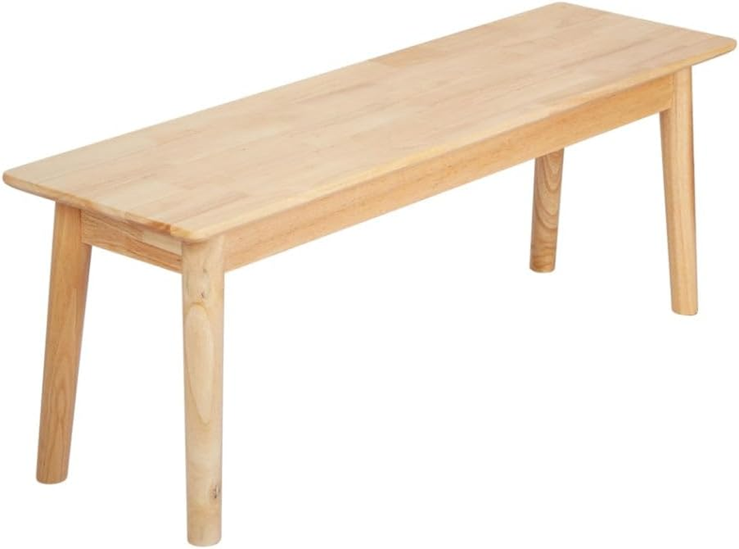 LEVEDE Wooden Dining Bench Chairs, Table Bench for Dining Room, Living Room, Hallway, Park, Load up to 250Kg (120 X 35 X 45Cm, Color Oak) image number 6