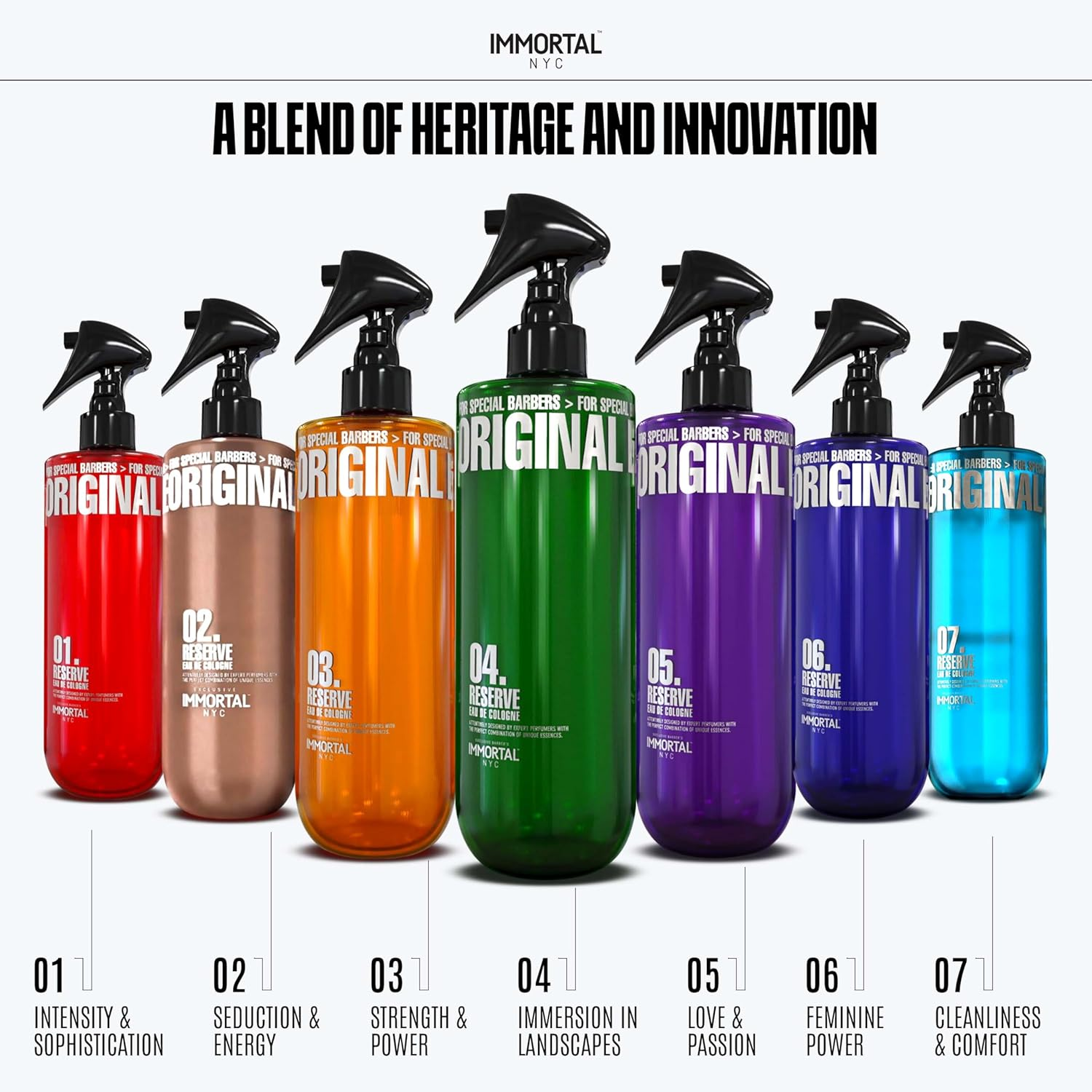 Immortal NYC Eau De Cologne Original 07 Reserve 500Ml image number 6