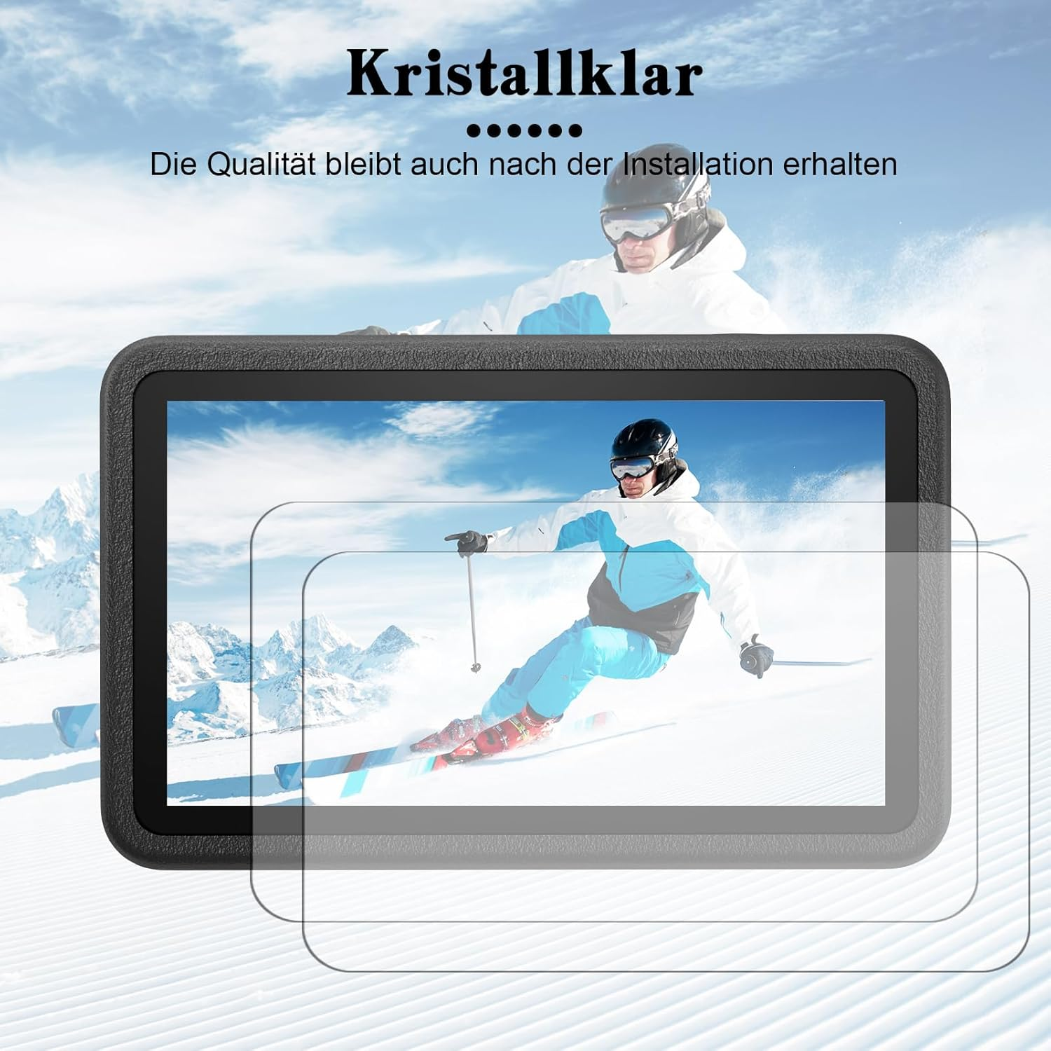 Ertlutw Screen Protector for DJI Osmo Action5 Pro, Includes 2 Lens Silicone Covers, Tempered Glass Screen Protector for DJI Action 5 Pro Accessories, Ultra HD, 9H Hardness, Scratch-Resistant, Pack Of image number 4