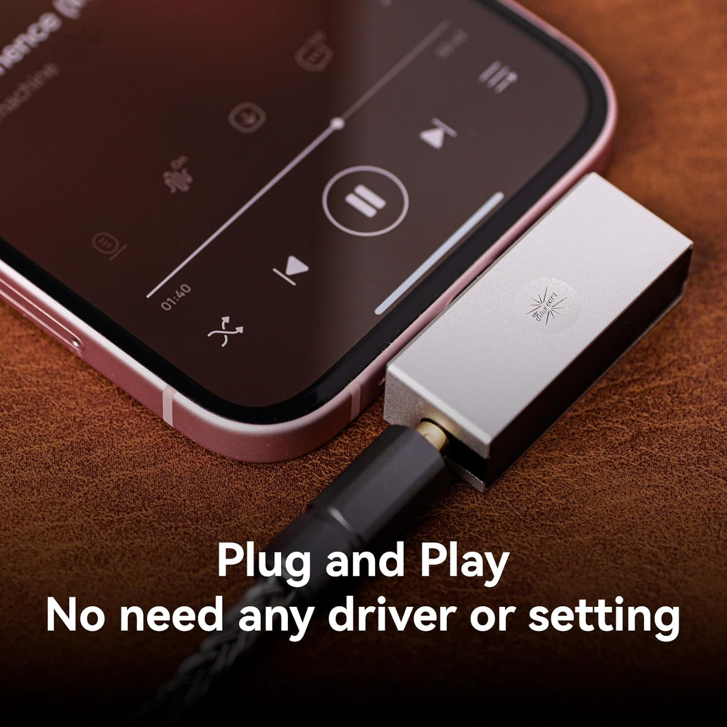 Linsoul Kiwi Ears Allegro Mini Portable IEM DAC, in Ear Monitor Amplifier, USB C to 3.5/4.4Mm Output, with Custom Chip, High Resolution 32Bit/384Khz, Hifi Earbuds Amp for Phone/Pc image number 2