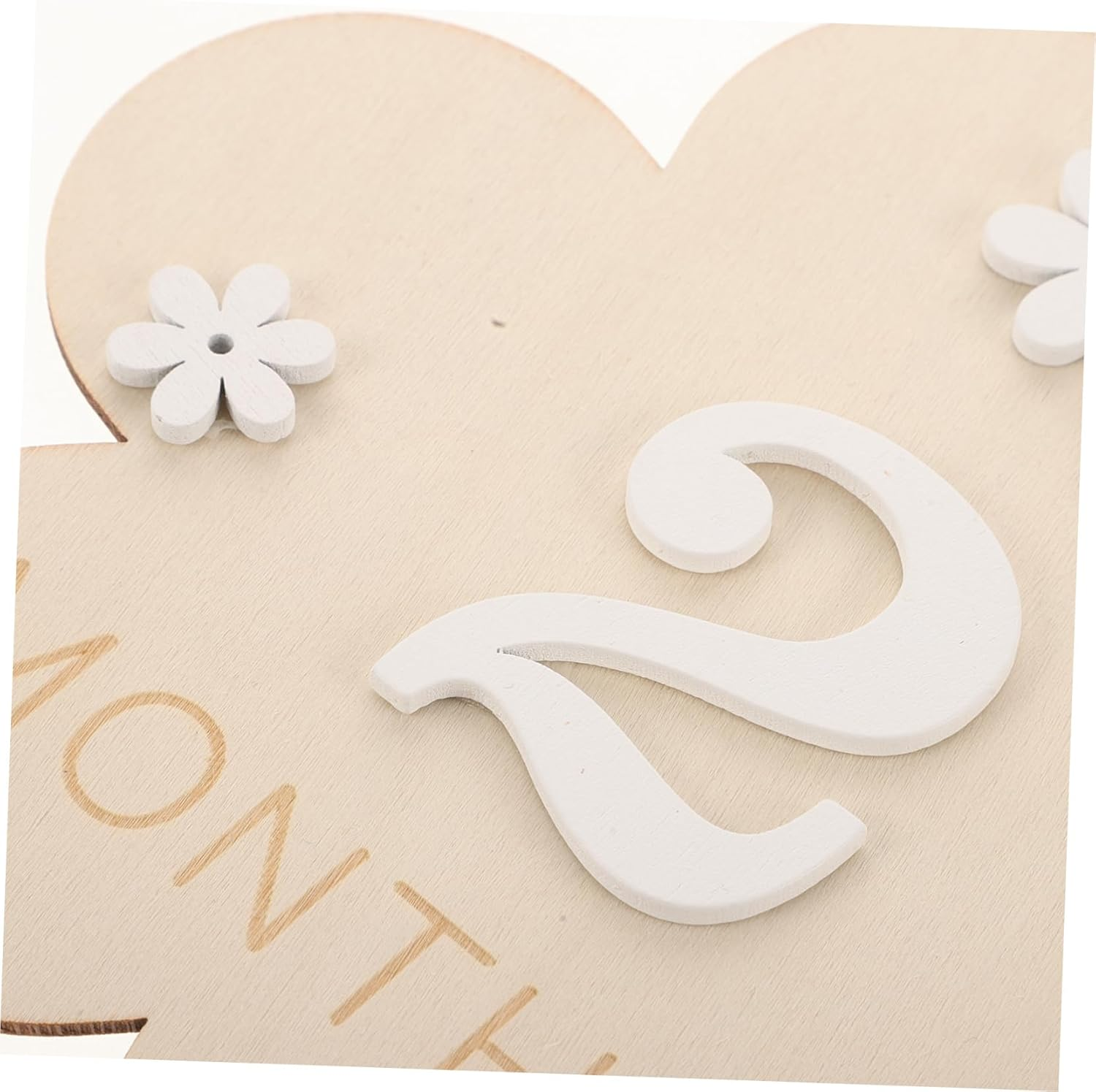 2Pcs Milestone Toys Wood Flowers Newborn Announcement Sign for Birthday Milestone Cards Photo Prop Girl Gifts