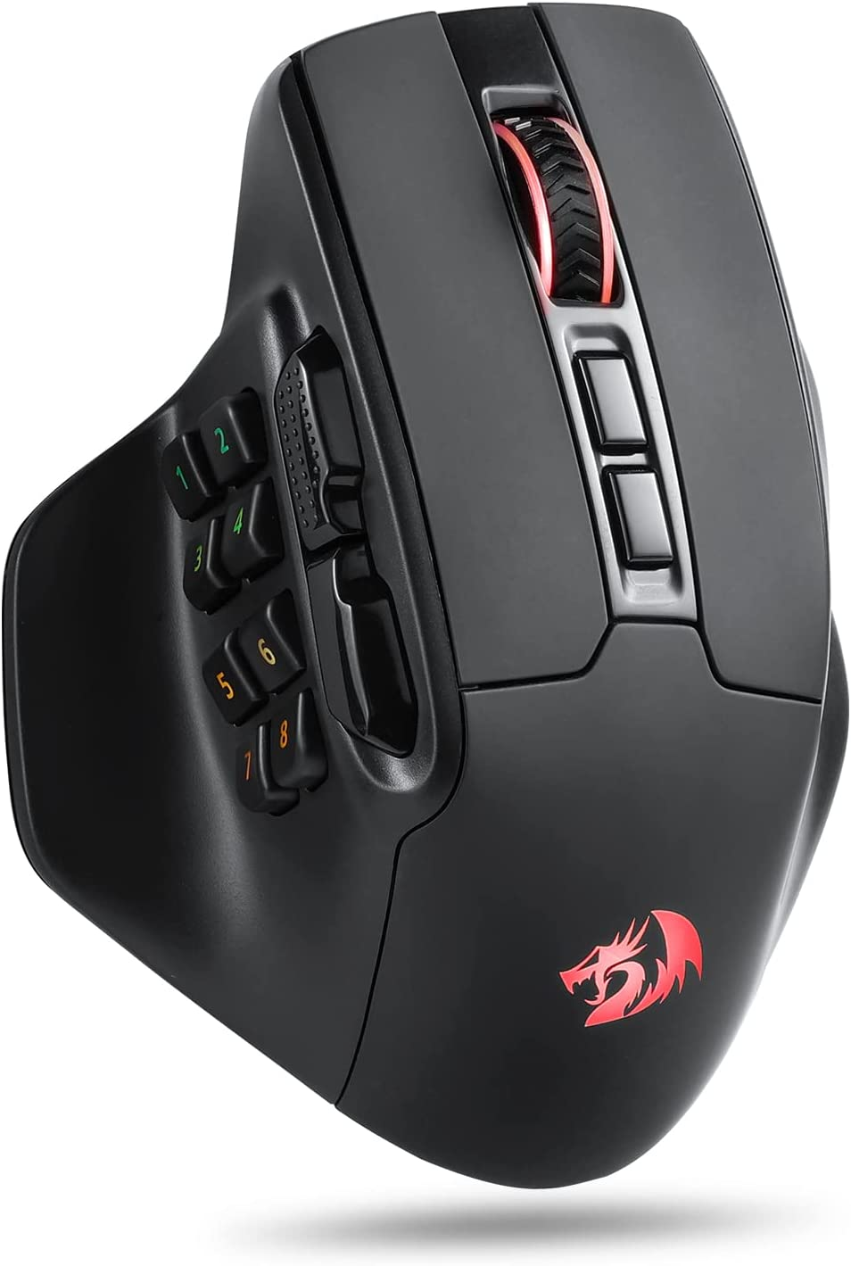 Redragon M811 PRO Wireless MMO Gaming Mouse, 15 Programmable Buttons RGB Gamer Mouse W/Ergonomic Natural Grip Build, 10 Side Macro Keys, Software Supports DIY Keybinds & Backlit image number 6