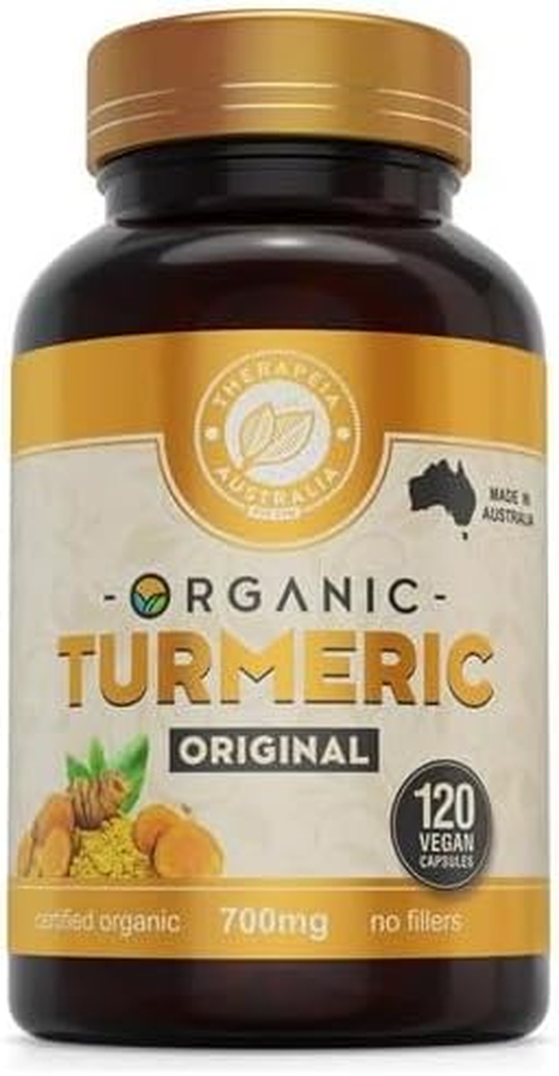 Therapeia Australia Organic Turmeric 700Mg 120 Vegetable Capsules