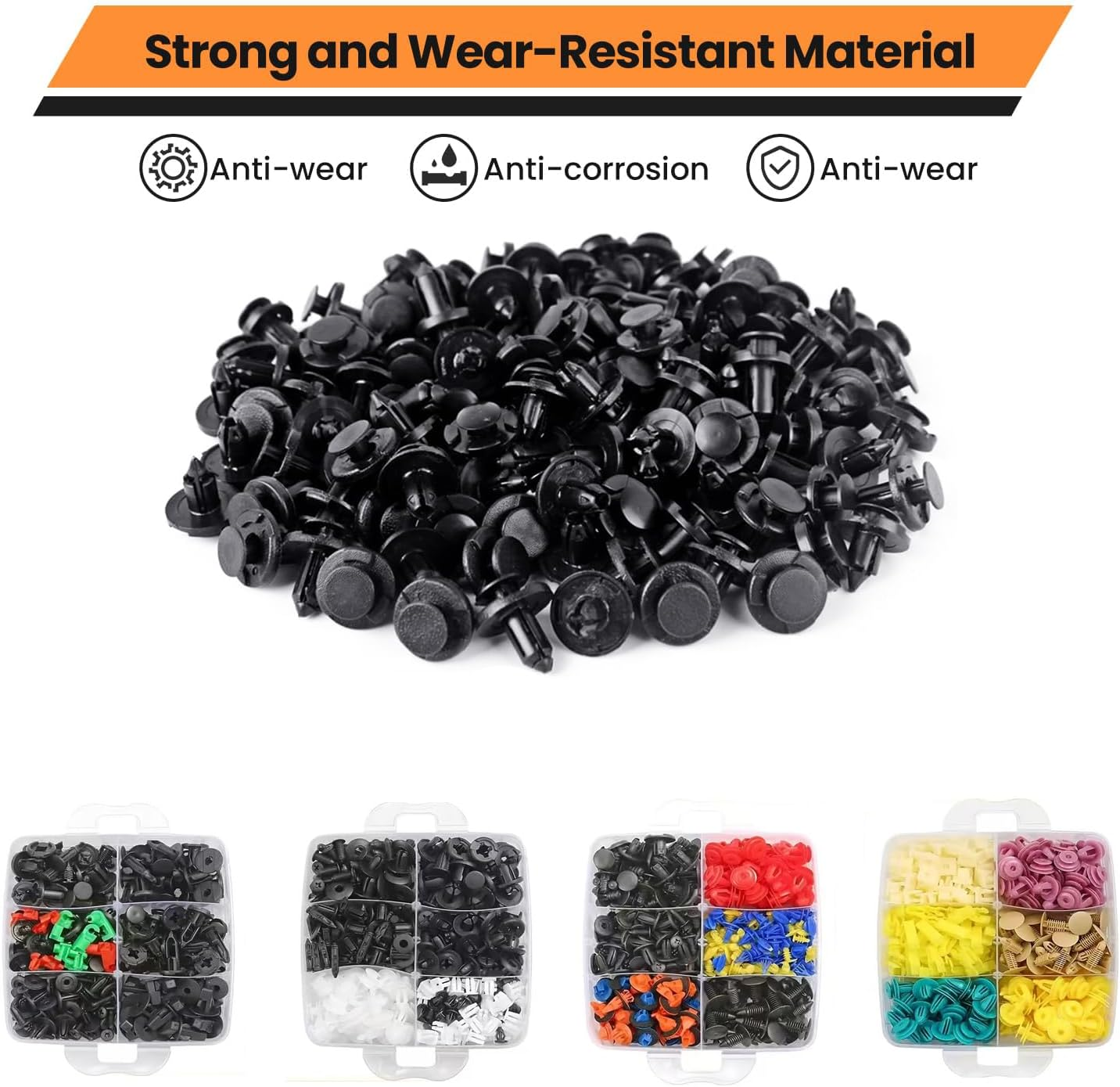 Car Fixing Clip Set, 1240PCS General Motors Tools and Equipment Tool Set, 32 Size Fastener Rivet Repair Car Clip, Decoration Removal Tool and Fastener Removal Tool image number 4