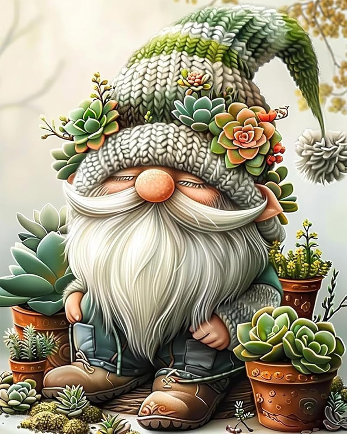 5D Diamond Painting Kits for Adult, Gnomes Diamond Art Kits for Beginners, DIY Full Drill Diamond Dot Gem Art Kits for Home Decor 12 X 16 Inch image number 6