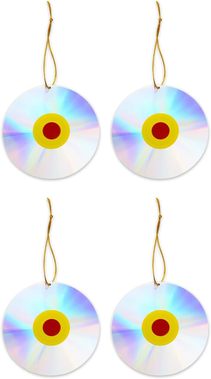 Ksngtixe 4Pcs Reflective Bird Scare Discs, Wind-Activated Deterrent for Pigeons/Ducks/Crows, Double-Sided Outdoor Garden Decor, Rotating Bird Repellent for Yard & Farm image number 6