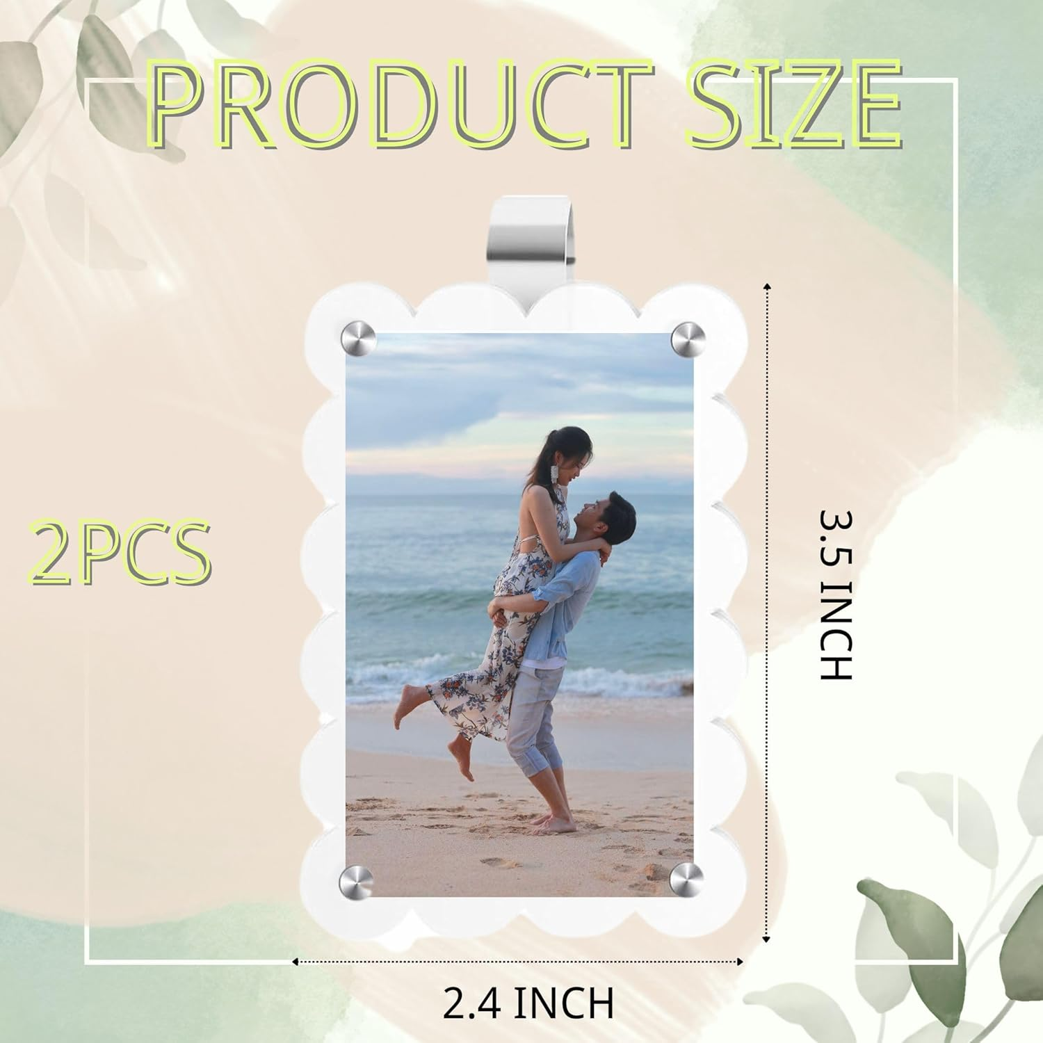 MOTOFITOOL Car Sun Visor Photo Holder, Acrylic Magnetic Personalized Photo Holder Car Picture Frame Visor Clip Accessories for Men Women(2 Pack) image number 2