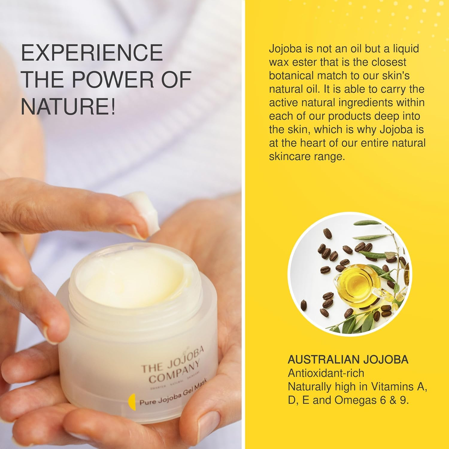 Jojoba Pure Gel Mask with Jd Lusteris Hydrating Overnight Face Mask for Dry & Sensitive Skin 3.4Oz image number 4