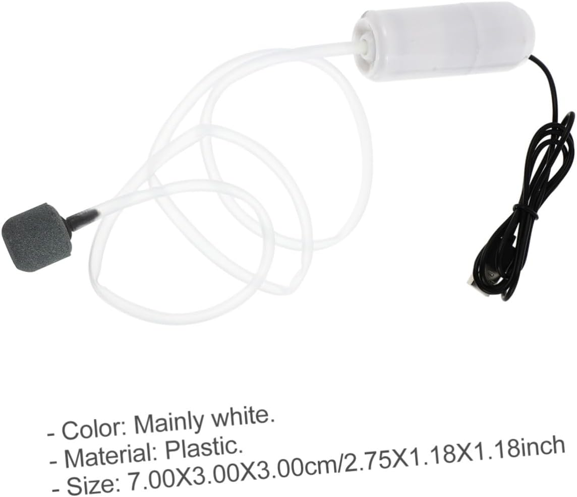 Portable USB Oxygen Pump for Aquarium Fish Tanks Small Lightweight Rechargeable Air Aerator with Low Power Consumption for Indoor Aquatic Oxygen Increase and Energy Saving image number 3