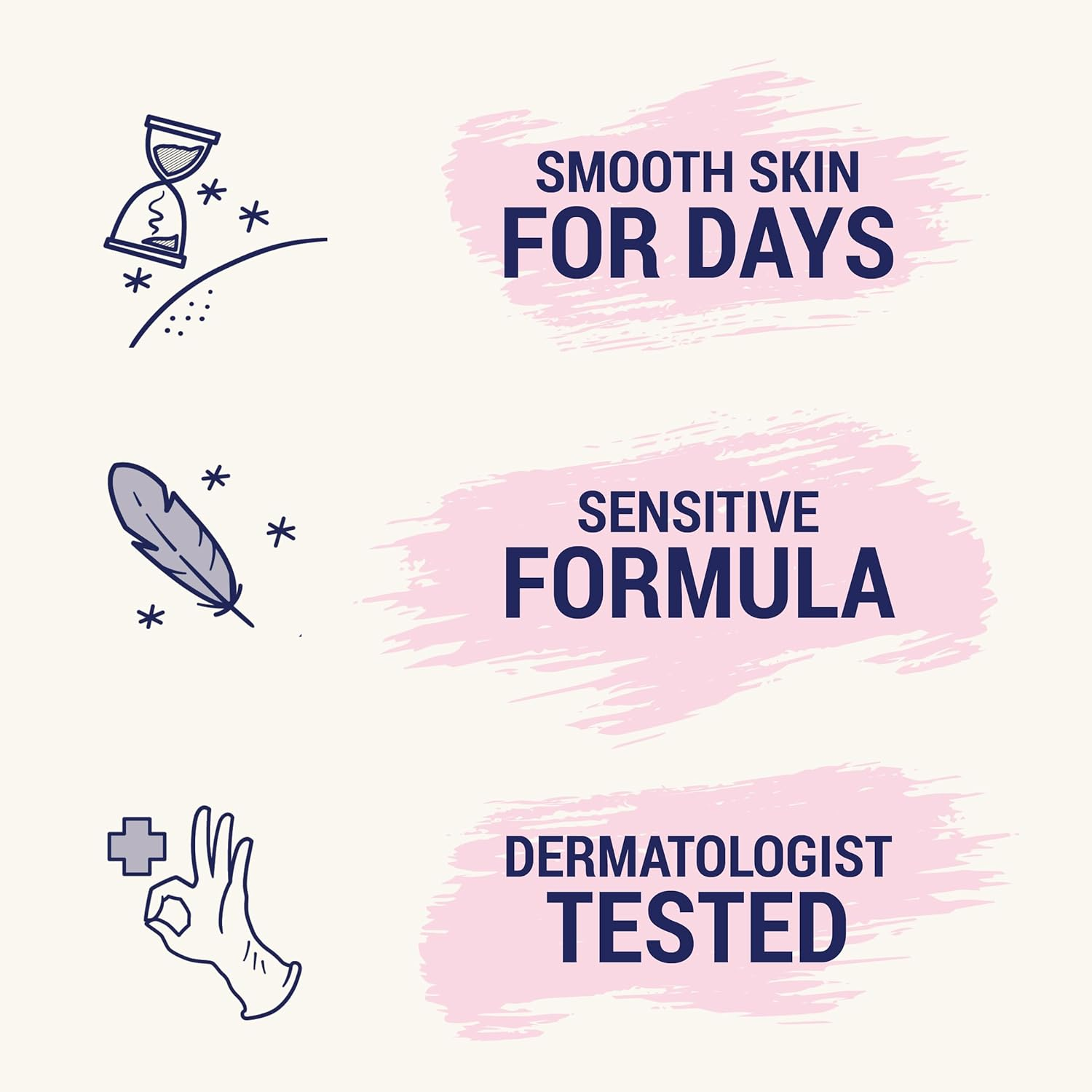 Nair Sensitive Large Hair Remover Wax Strips &ndash; for Sensitive Skin, Legs, Underarms and Bikini Area &ndash; No Need to Rub, Ready to Use &ndash; Natural Derived Formula - 40 Wax Strips 4 after Care Wipes image number 6