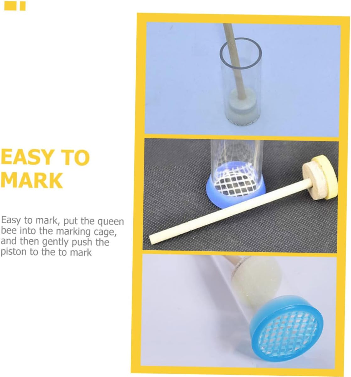 YARNOW Beekeeper Marker Bottle with Stick for Queen Marking Beekeeper Accessory Tool Lightweight Portable Design Safe Sponge for Bee Protection Essential Beekeeping Supplies Random Color image number 5