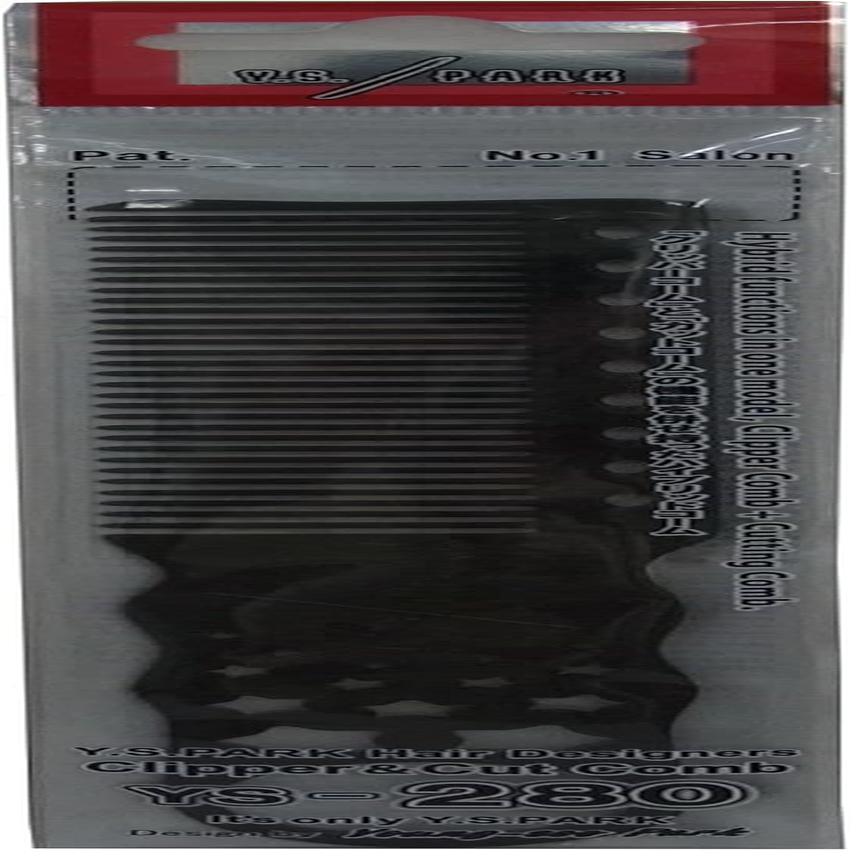 YSPARK YS-280 Y.S.PARK Trimming Comb, Soft Carbon Black, Hair Brush, 1 Piece image number 1