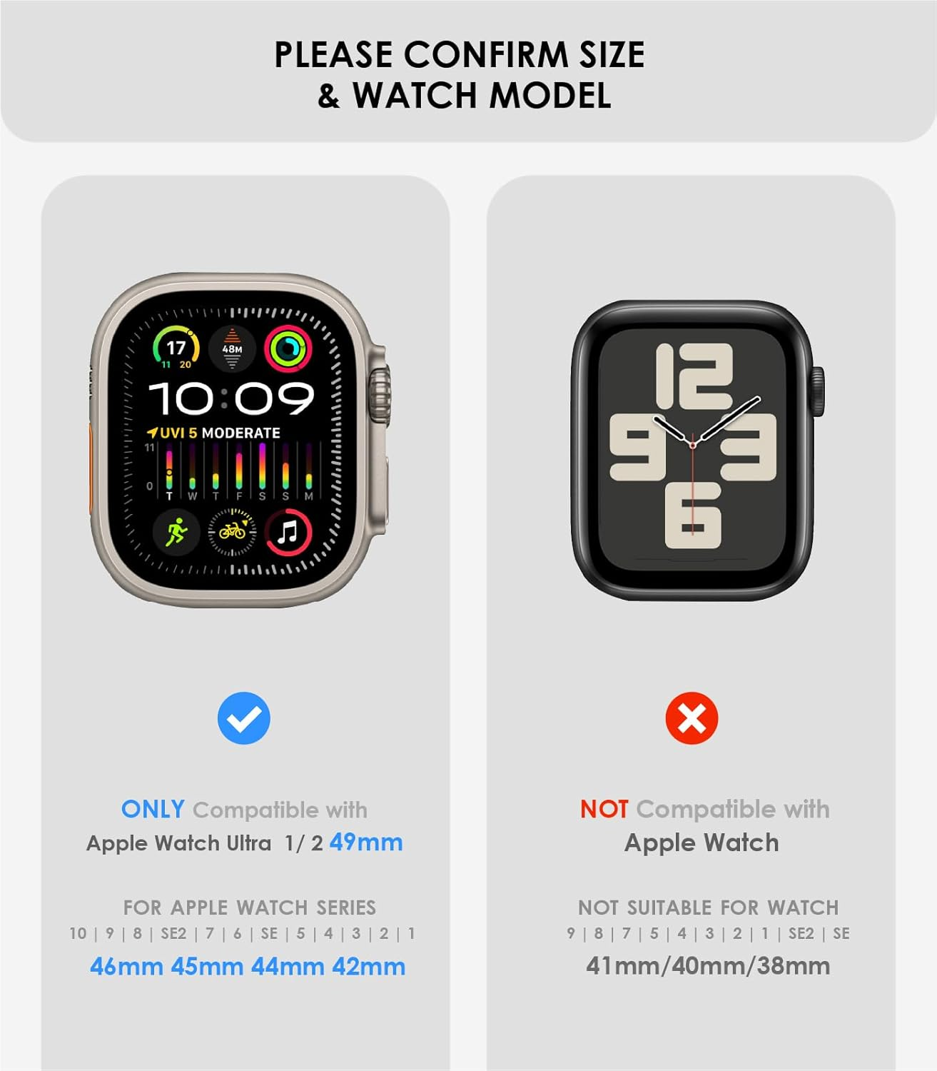 Aulumu A11 Mag Buckle Slim Band Designed for Apple Watch | Memory Quick Release | Velvet Nylon Braid | Stainless Steel Magnetic Clasp