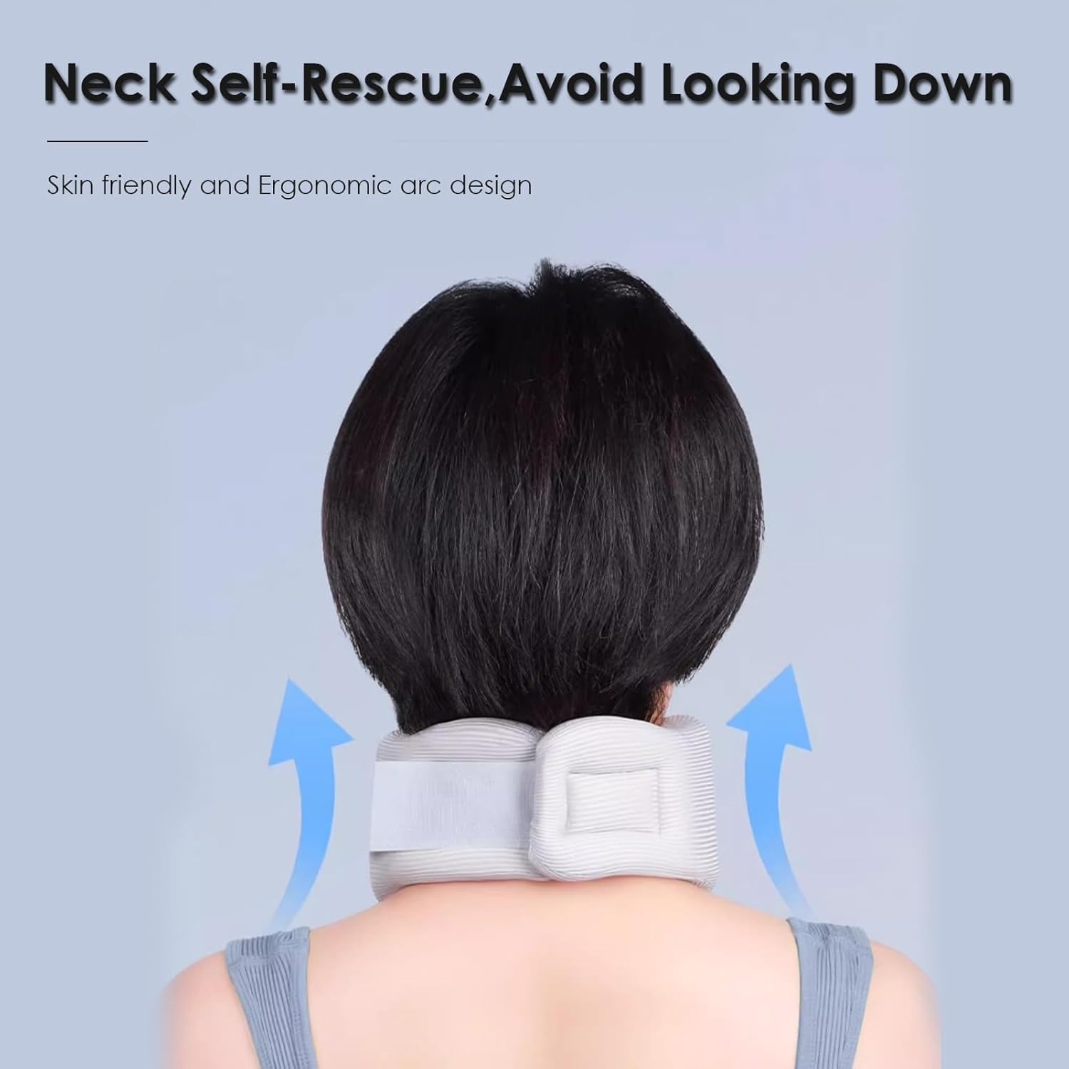 Checkzed Neck Brace for Neck Pain and Support, Adjustable Cervical Collar for Sleeping,Soft Neck Support Keep Vertebrae Stable and Aligned, Cervical Spine Pressure Relief（Grey） image number 6