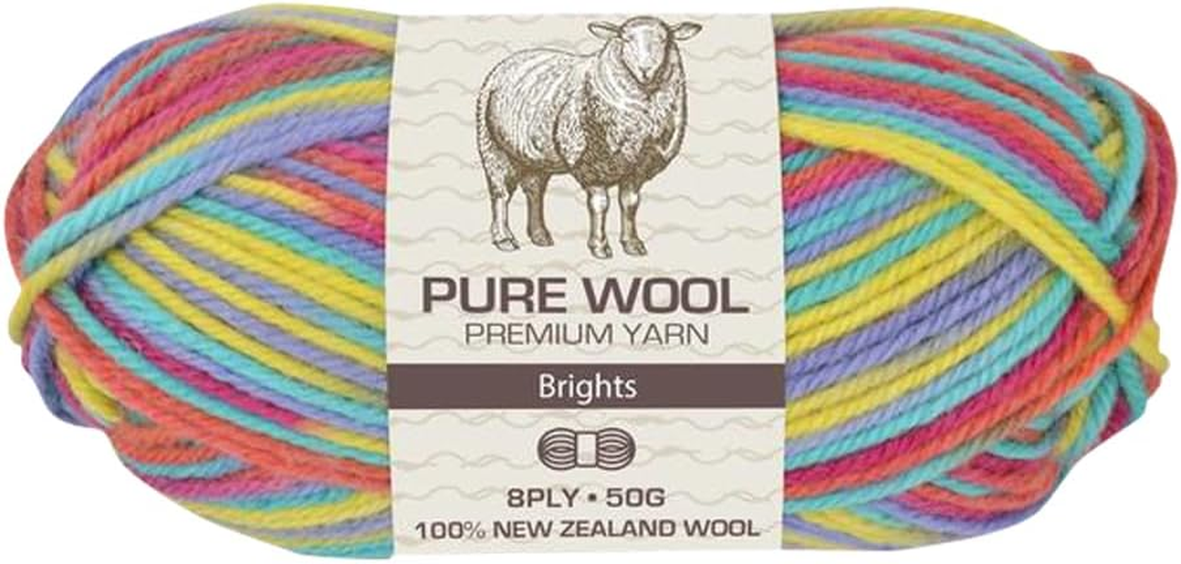 Premium 3-Ply Pure Wool Yarn 50 G, Bright image number 2