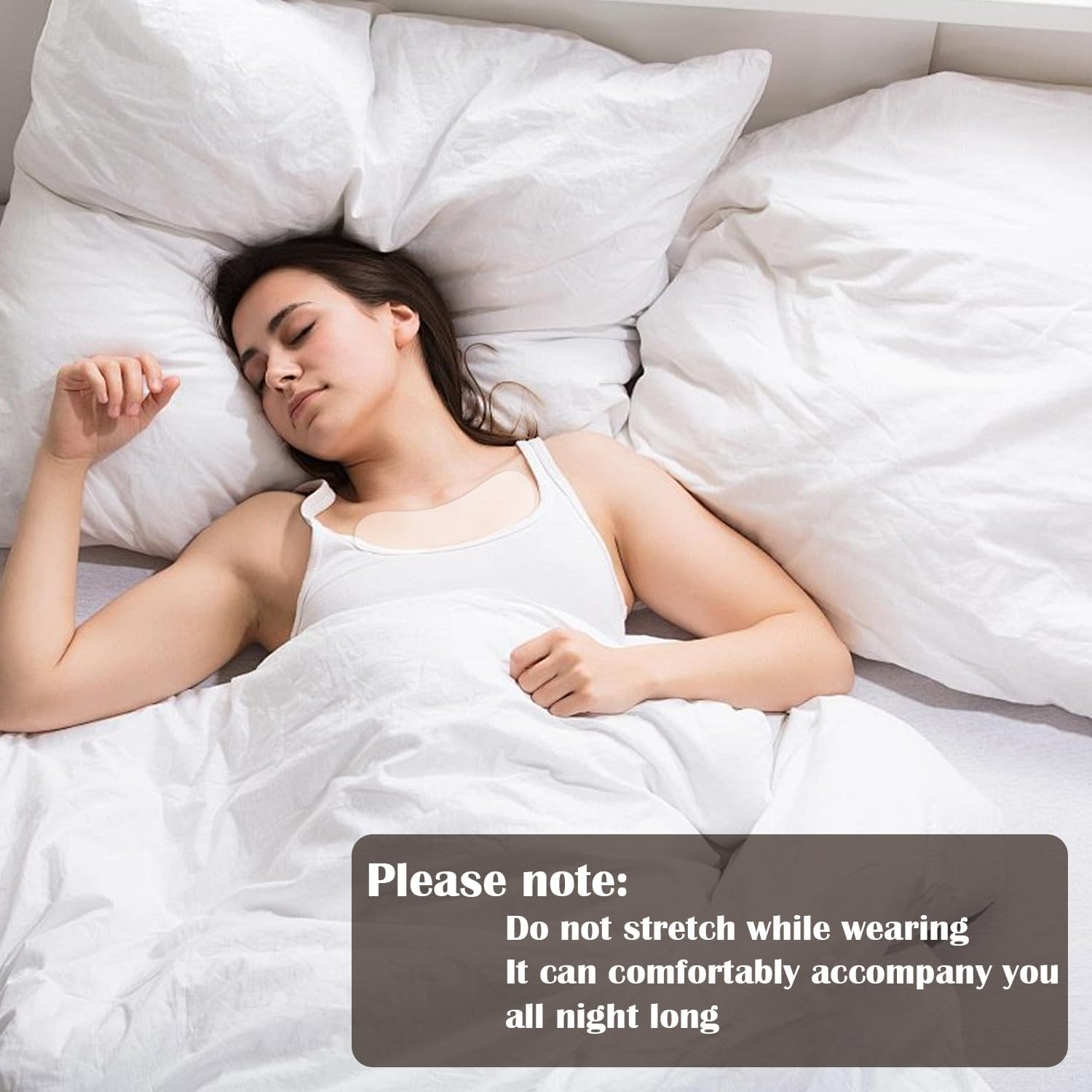 EKIND Silicone Chest Patch anti Wrinkle D&eacute;collet&eacute; Pad Reusable Self Adhesive T Shape Skin Tightening Hydrating Lift for Women (Transparent) image number 5