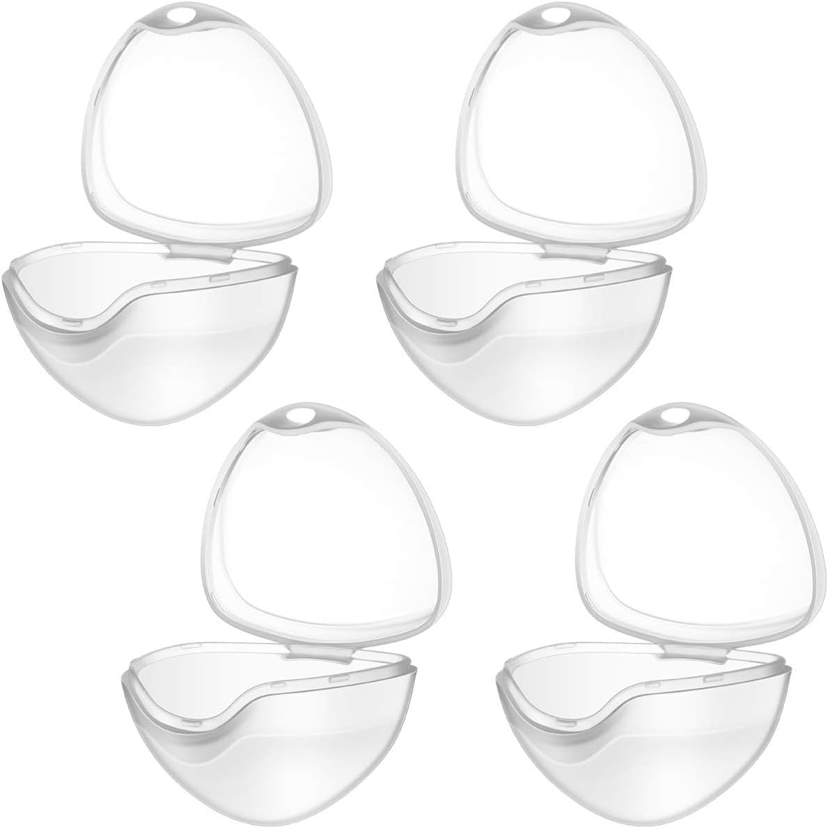 4PCS Pacifier Storage Box Clear Pacifier Holder Nipple Shield Case for Baby Infant Newborn Toddler Outdoor Travel Pacifier Holder image number 3