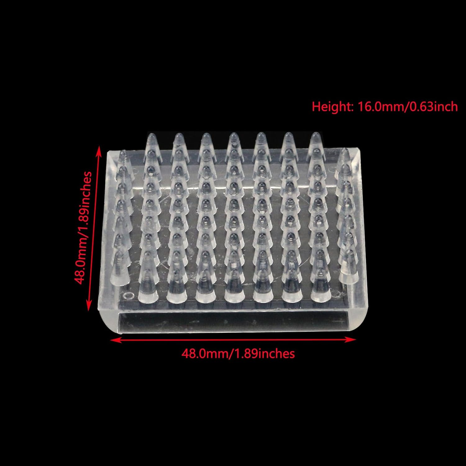 8Pcs Carpet Protectors Caster Cups Furniture Cup for Sofas Transparent Furniture Spiked Caster Cups, 1.89"X1.89"X0.63" image number 4