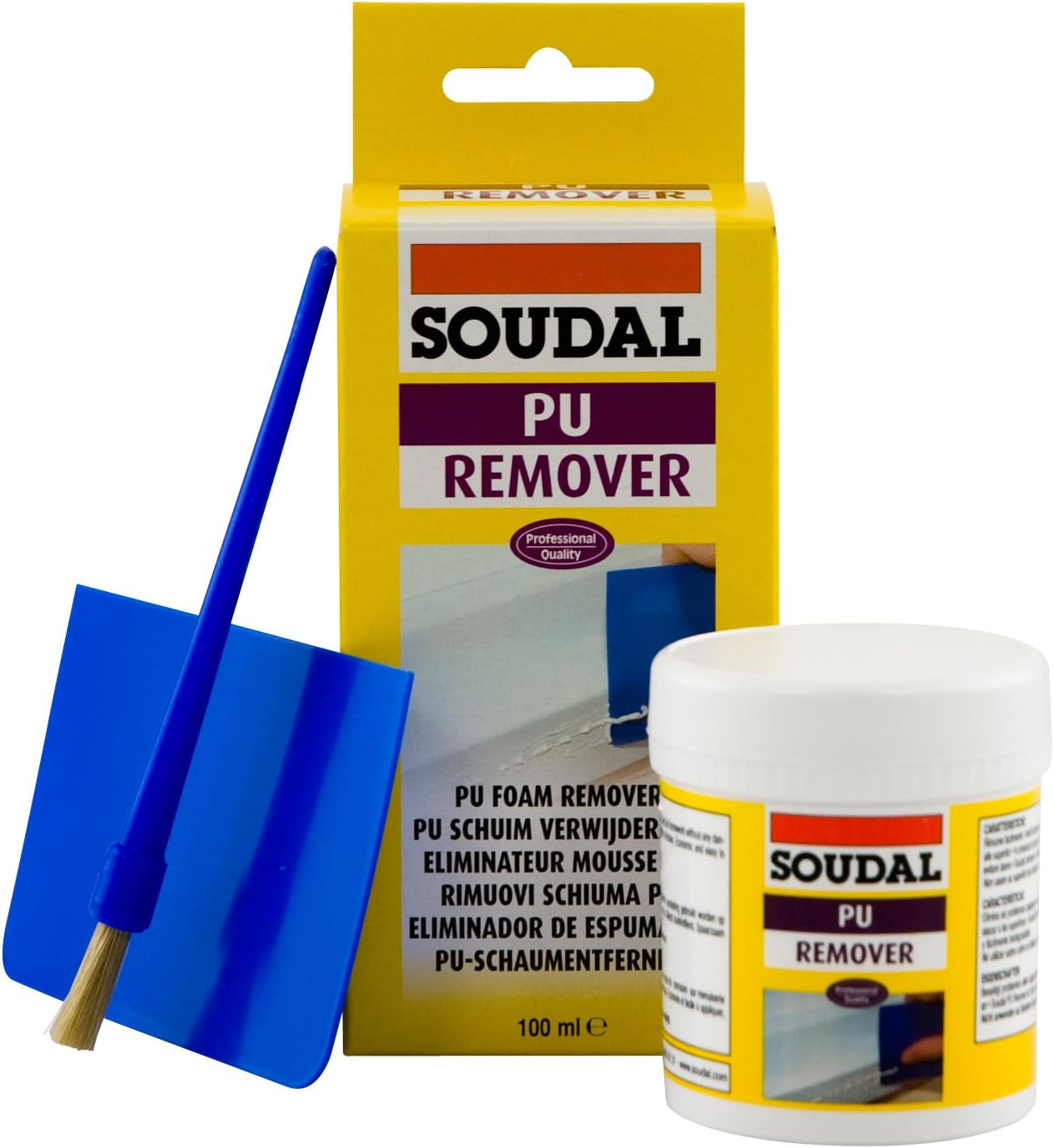 Soudal Polyurethane Expanding Cured PU Foam Remover Clear 100Ml