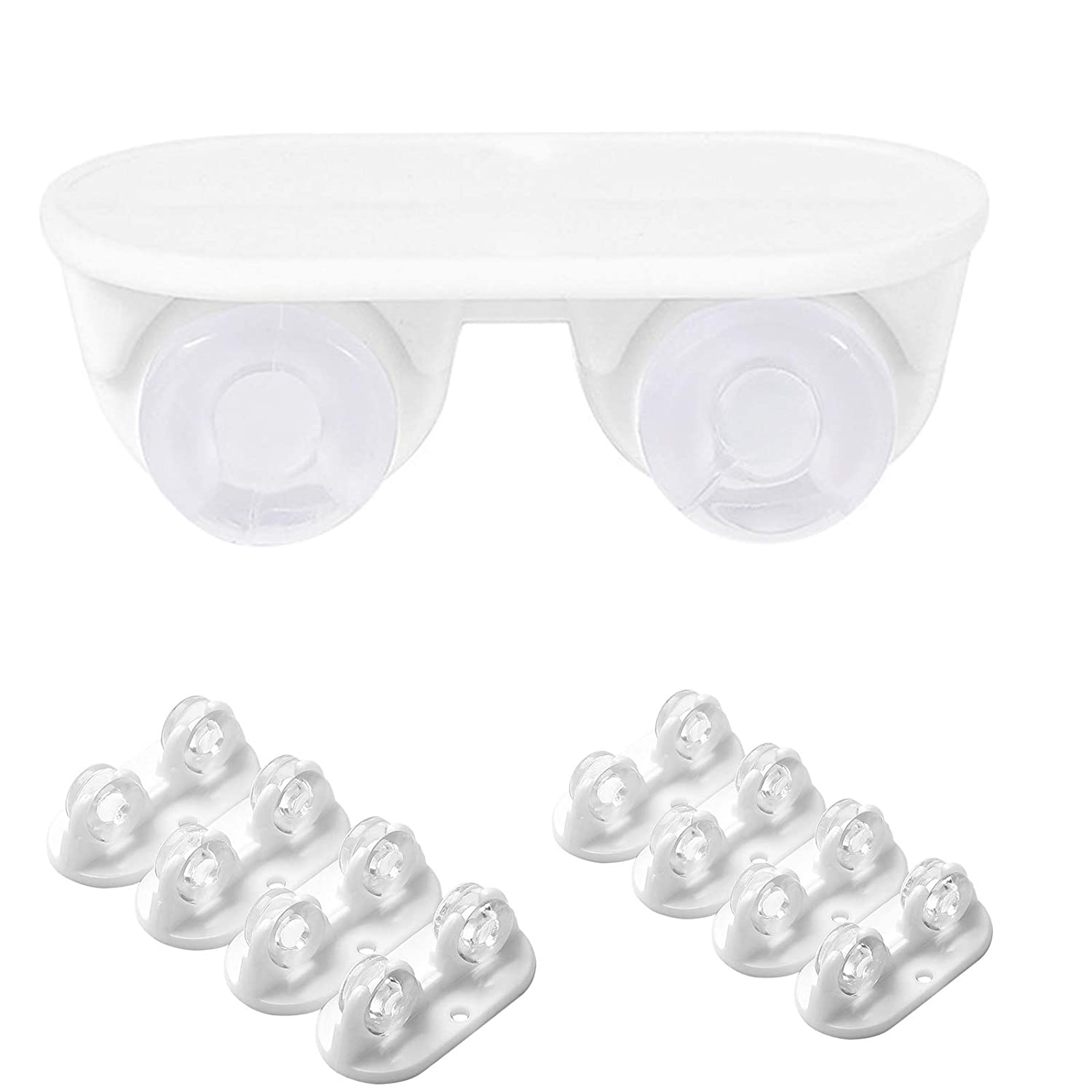 Adhesive Caster Wheels, Non Swivel Castors, Furniture Storage Box Pulley, Plastic Wheels for Trash Can, Baby Toys Car, Cloth Bin, Container, Cabinet, Drawer, Moving Carton (Pack of 8) image number 1