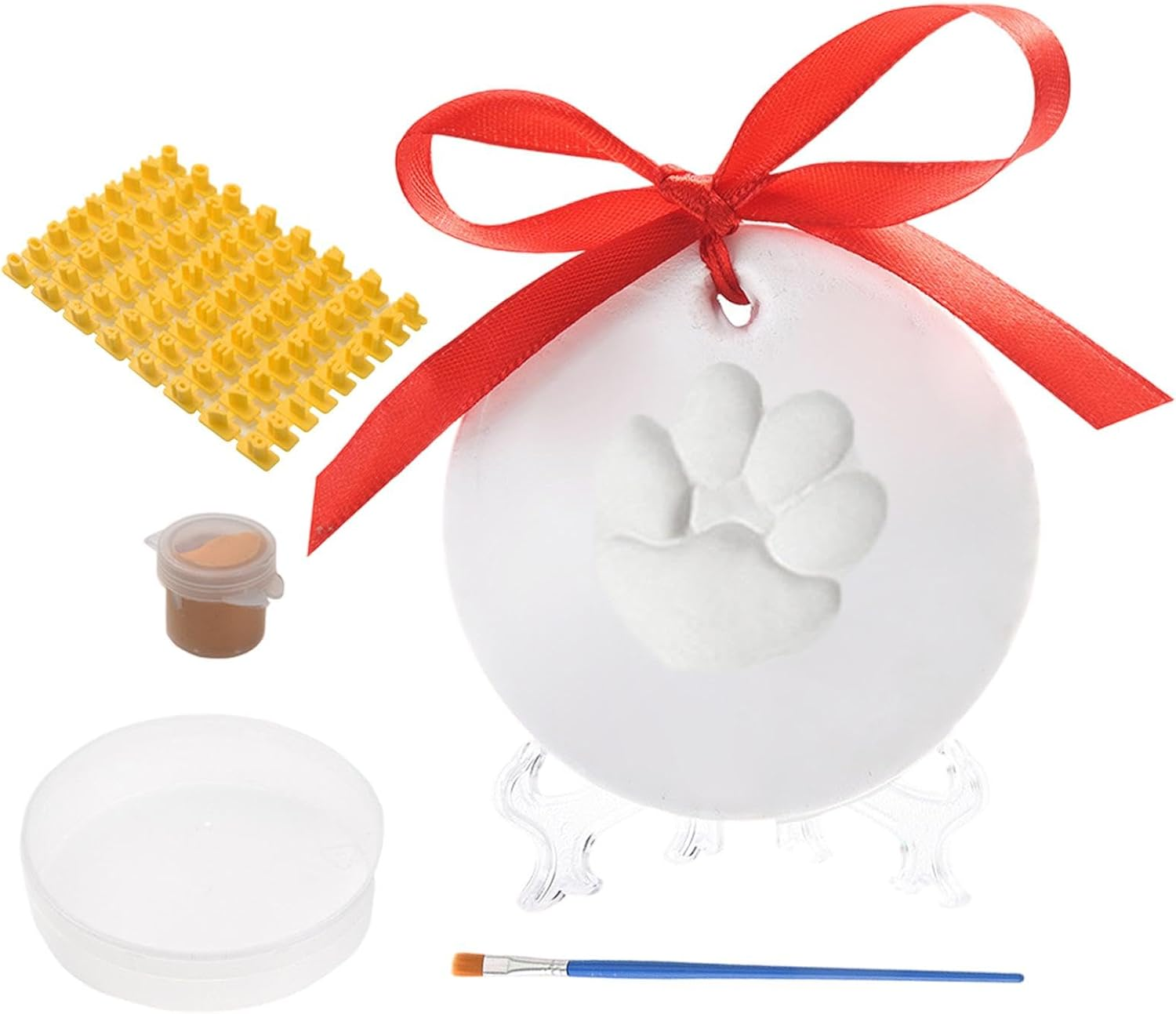 Moreeulsi Paw Print Kit for Dogs,Air-Dry Dog Paw Print Impression Kit | Dog Paw Print Kit, Clay Keepsake for Dogs, Pet Footprint Memorial Impression for Family Ornament