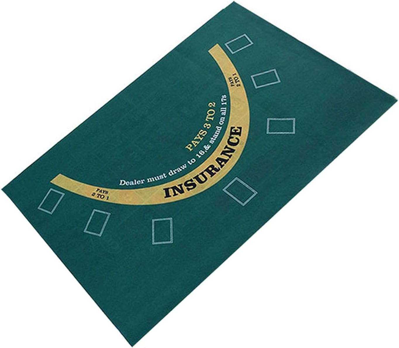 Double-Sided Poker Mat, Craps Table & Blackjack Felt, Roll-Up Roulette Tabletop Mat for Coffee Table Craps & Blackjack (23.62 X 35.43 In) image number 4