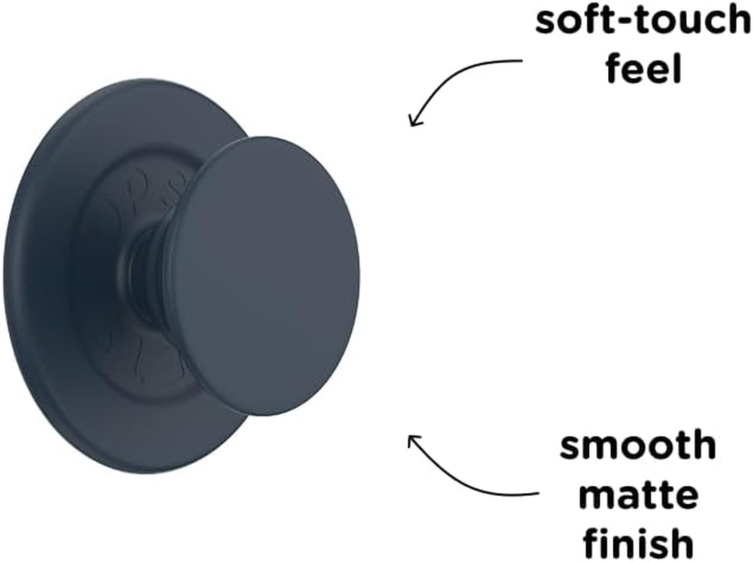 Popsockets Popgrip for Magsafe, Magnetic Phone Grip & Stand, Swappable Top, Secure Grip for Iphone Magsafe Cases, Kickstand for Hands-Free Viewing, Wireless Charging Compatible - Soft Touch Navy - Fatigue image number 2