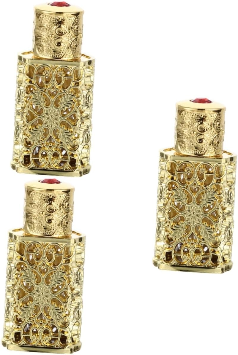 3Pcs Essential Oil Storage Bottle Creative Antique Design for Perfume and Aromatherapy Decorative Hollow Engraving Spray Bottle Leak Mess Dispensing image number 6