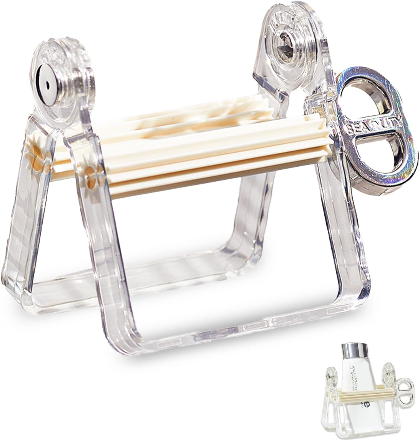 Luxury Paint Tube Squeezer Wringer Tool - Rolling Metal Tube Squeeze Roller for Toothpaste - Metal Toothpaste Tube Squeezer for Artists, Hair Salons, Painters - Daily Living Essential (Black)