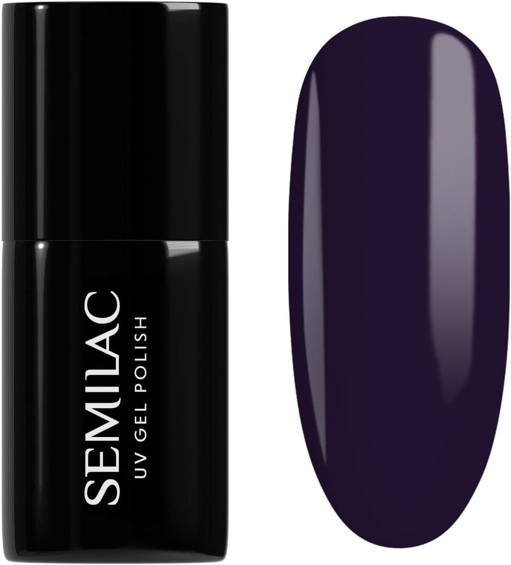 Semilac UV Nail Polish 300 Perfect Black 7 Ml Collection Super Cover