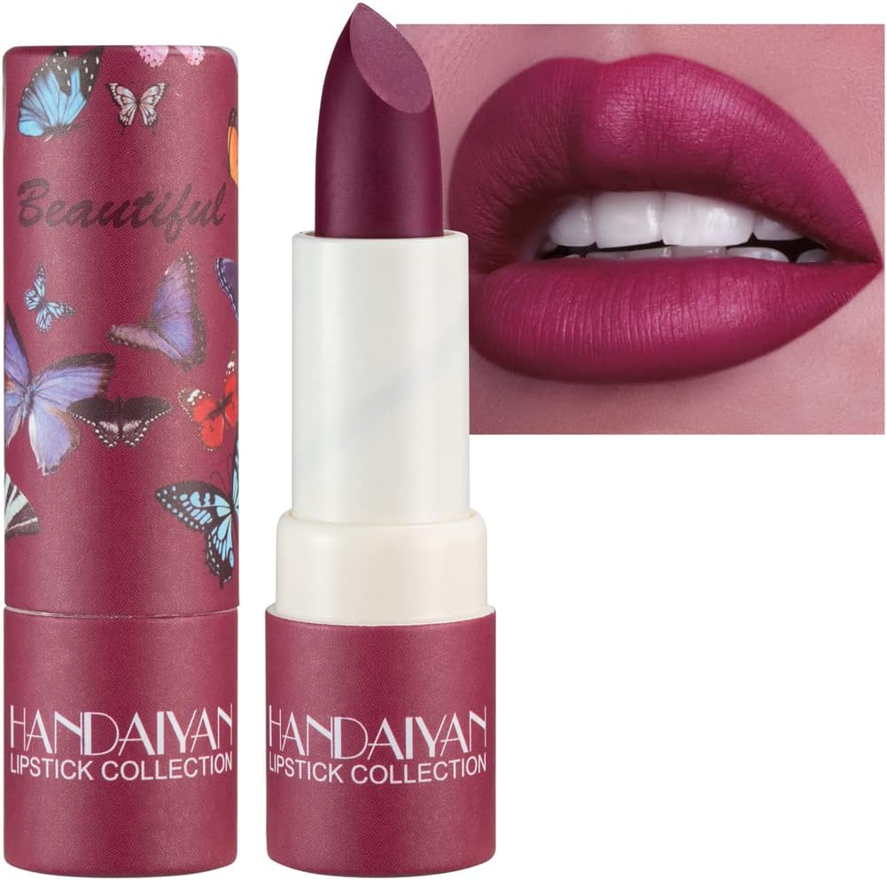 Wimode Matte Nude Lipstick,Silky Velvet Lip Gloss Waterproof Long Lasting Lipstick for Women Lip Stick Non-Stick Cup(002#) - 003 image number 6