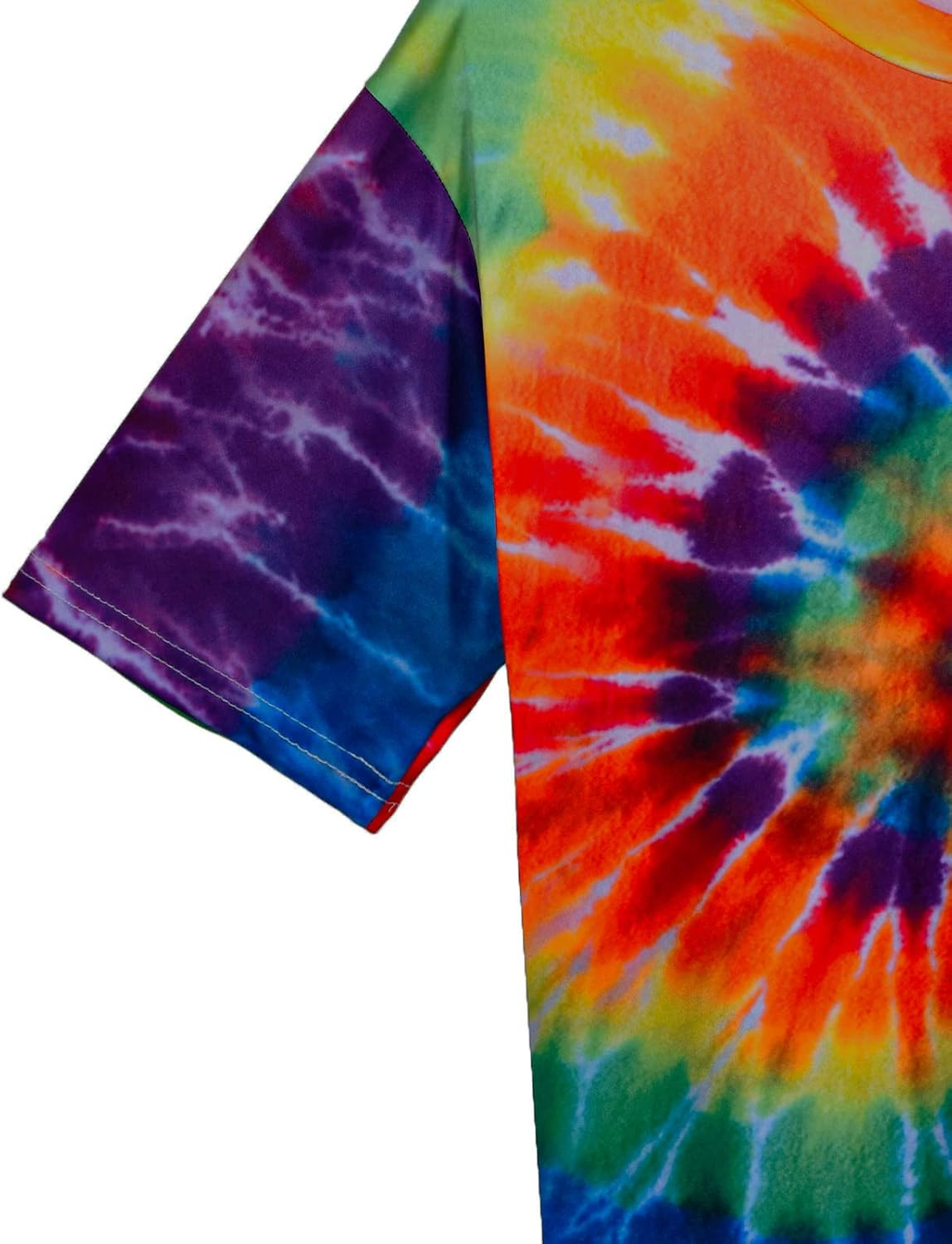 Hippie Costume for Men Momen 60S 70S Colorful T-Shirt 5 PCS Accessories Set for Theme Party