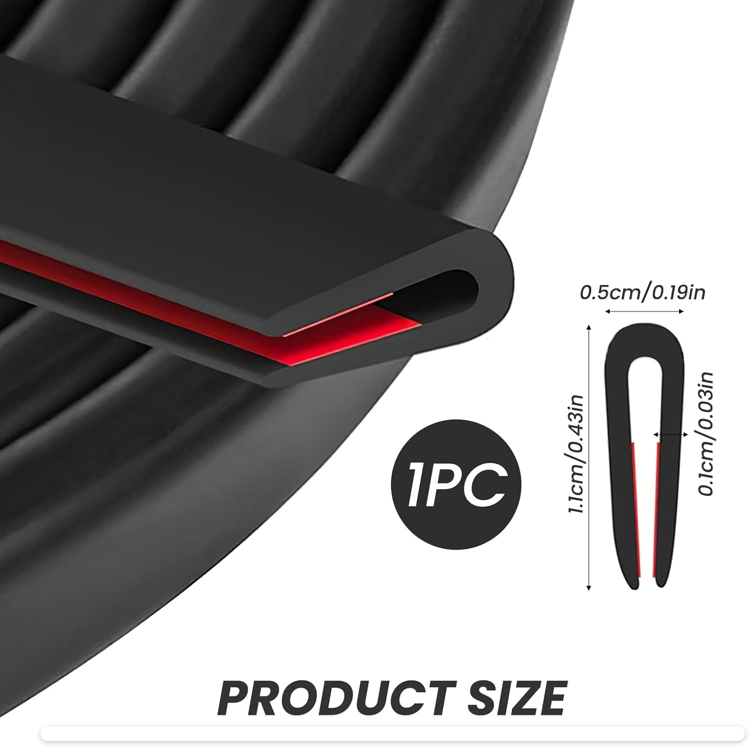 Universal Rubber Car Door Edge Guards - U Shape Anti-Collision Trim Protector (No Glue Needed) for Sedans, Suvs, Trucks - 13Ft/4M Black EPDM Weatherstrip