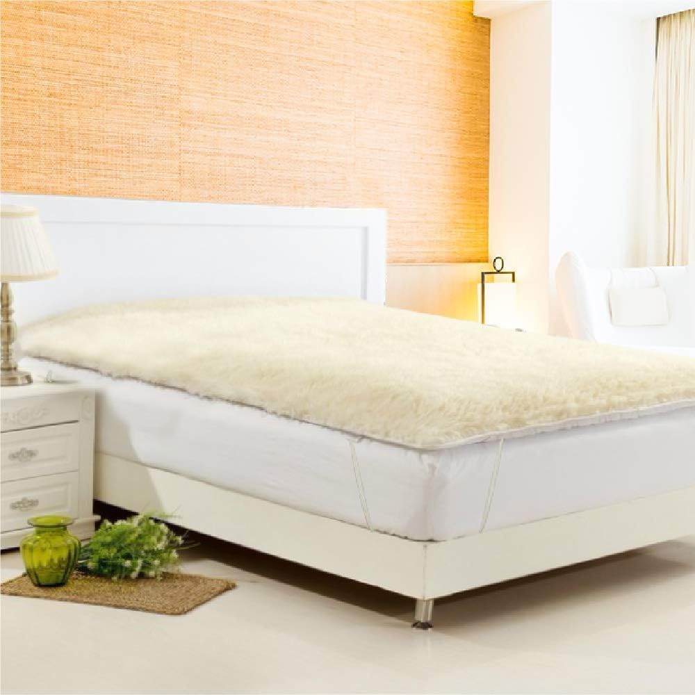 Australian Made Fully Fitted/Straps Reversible Luxury Wool Underlay/Underblanket (Four Corner Straps, 183 X 203Cm (King)) image number 6