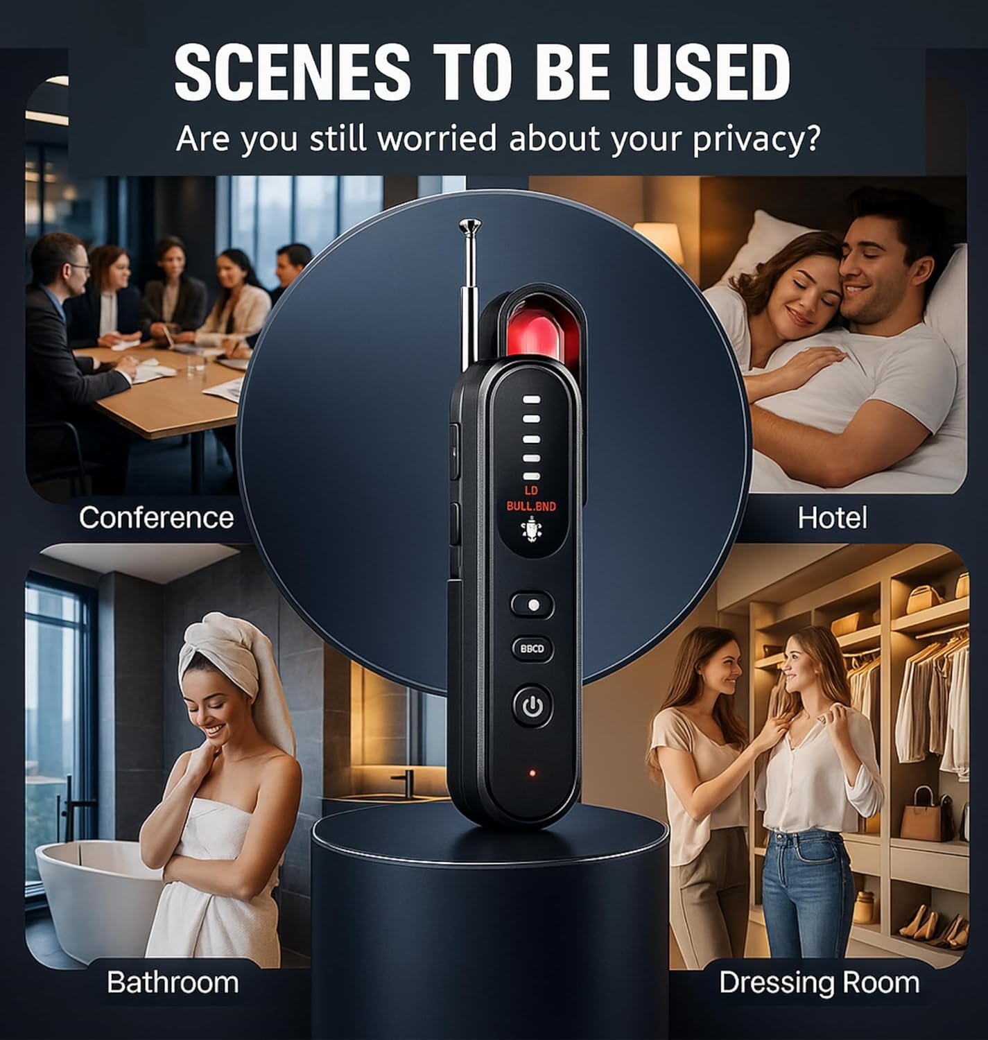 Kivano Hidden Camera Detector &ndash; Wireless anti Spy Bug Finder, Detect GPS Tracker for Vehicles Portable Signal Scanner Device for Hidden Cameras & GPS Tracker Location Finder image number 3