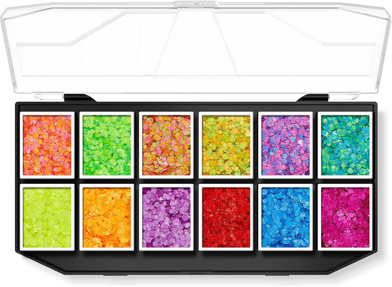 Namolit Solid Sequins Large Capacity Makeup Palette Stage Makeup Glitter Gel Body Painting Eyeshadow 1