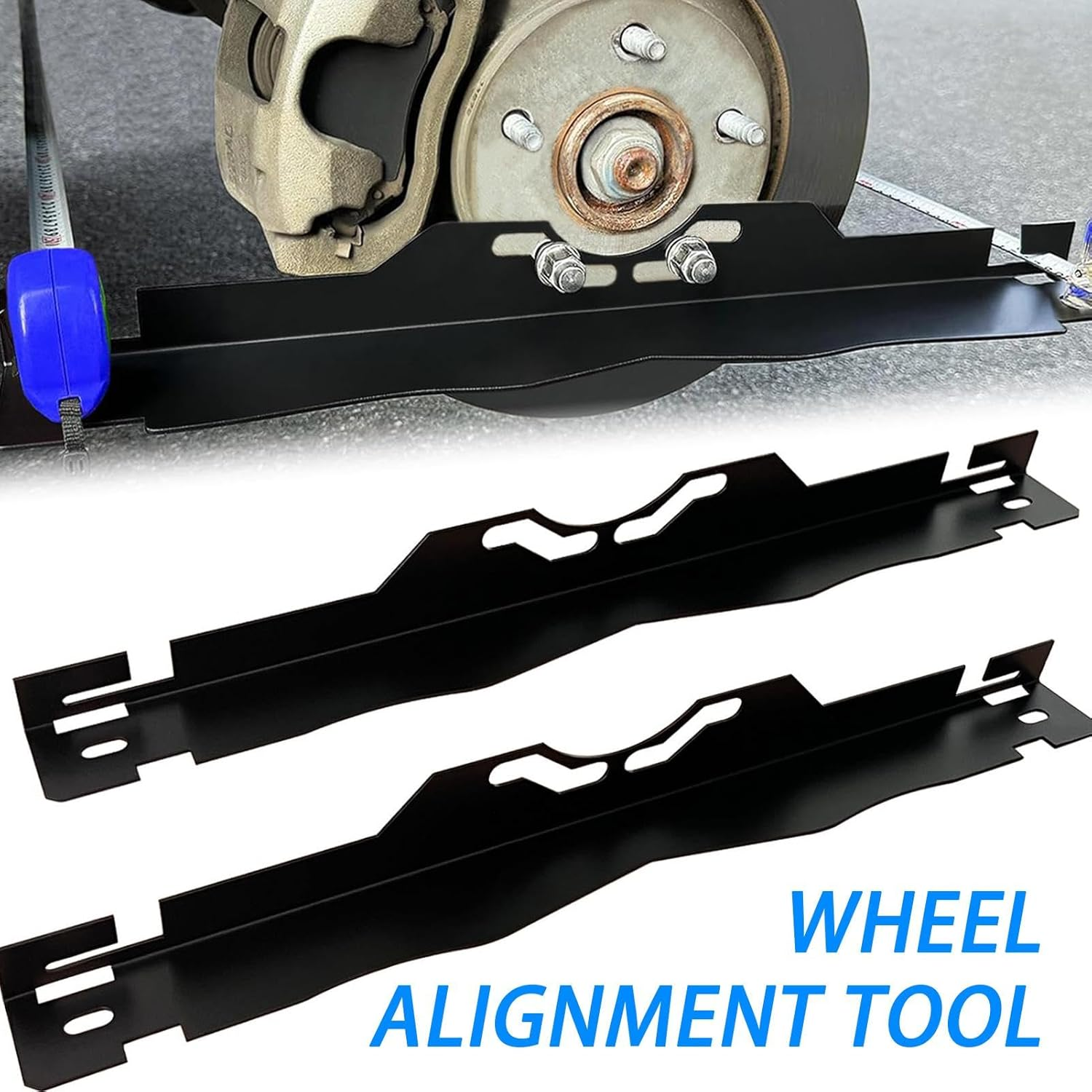 Car Wheel Toe Plate - 2X Accurate Camber Plates Wheel Alignment - Quick Measuring Aid Heavy Duty Stainless Steel Equipment for Automotive Maintenance image number 2