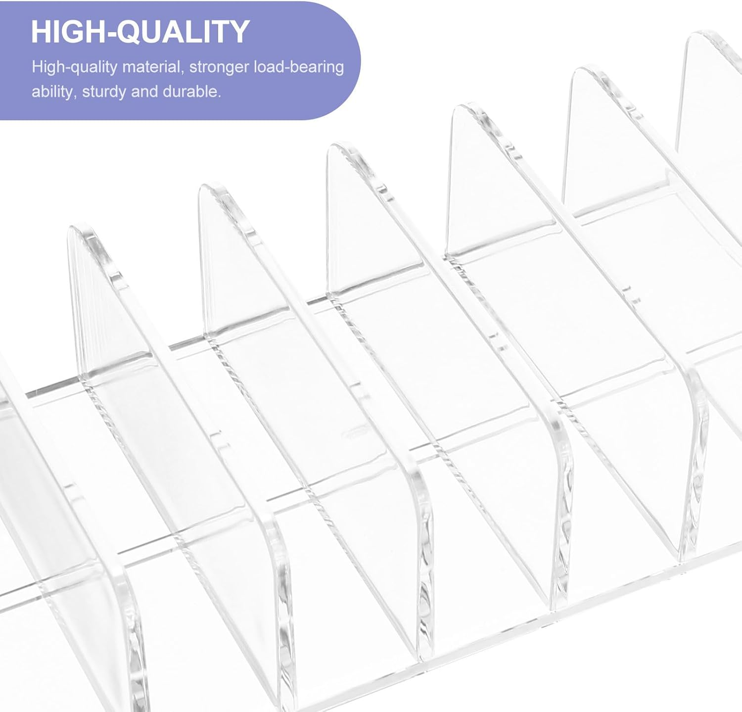 Luxshiny Vertical Makeup Organizer for Eye Shadow Palettes Divided Cosmetic Rack Compartments for Pressed Powder Storage for Vanity Table Organization image number 2