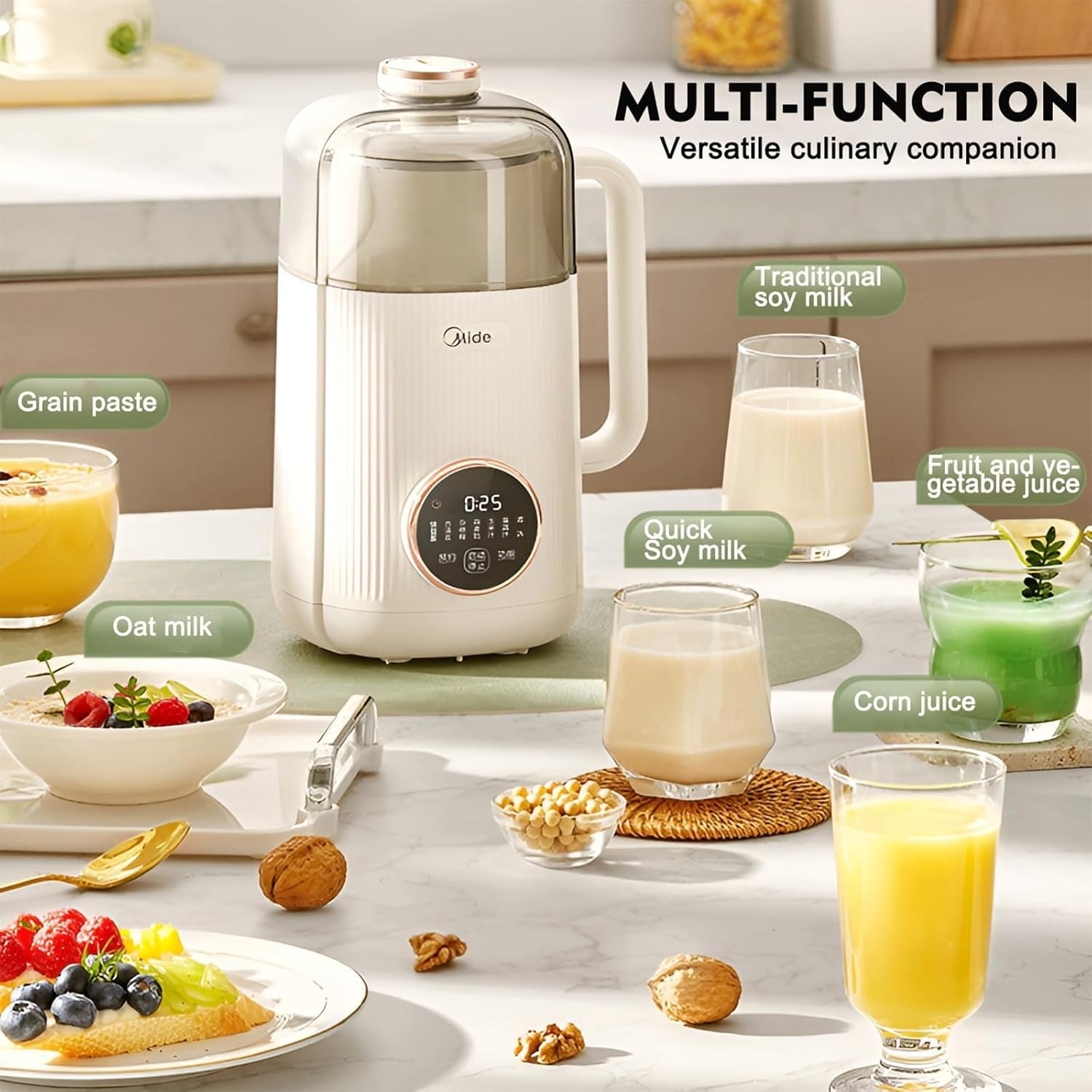 Nut Milk Maker, CEOOL 1L Soybean Milk Machine, Juice,Paste, Oat Milk Machine with Auto Clean, Noise Reduction(Au Plug) image number 1