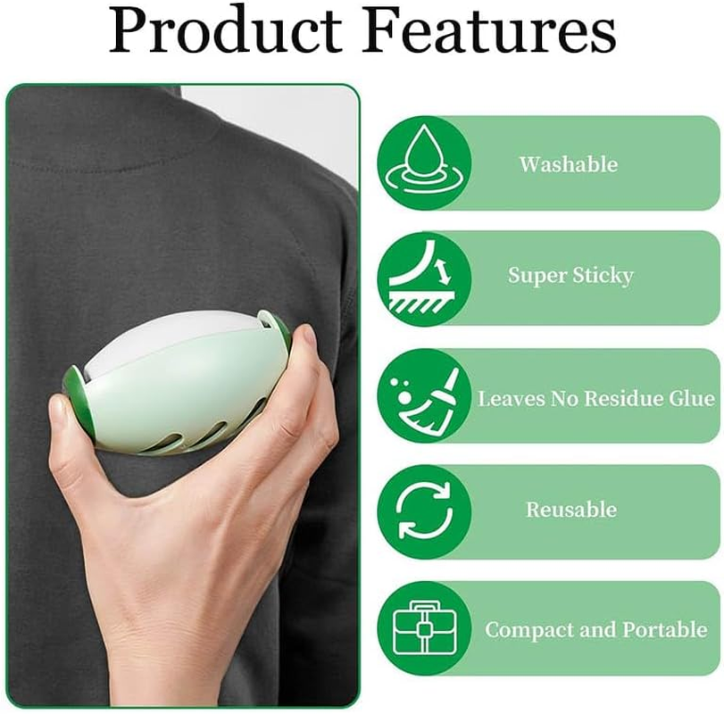 2Pcs Washable Reusable Gel Lint Roller Ball,Lint Roller Ball Mini Lint Roller Gel Lint Roller Ball,Gel Lint Roller Ball Portable Mini Lint Roller,Ini Lint Roller Gel Lint Roller Ball for Cloth image number 2