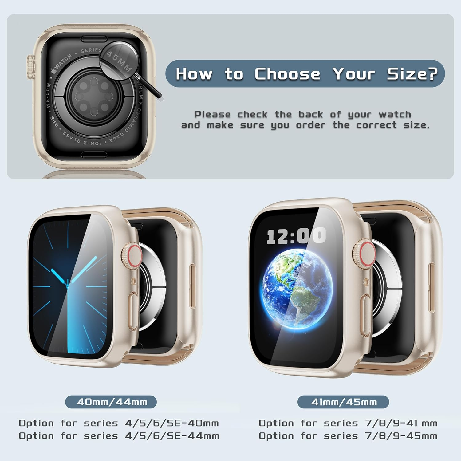 Zumyzu Compatible with Apple Watch Waterproof Case 42Mm Series 11 10 with Tempered Glass Screen Protector, Full Coverage Bumper Cover for Iwatch Case 42Mm Rose Gold image number 4