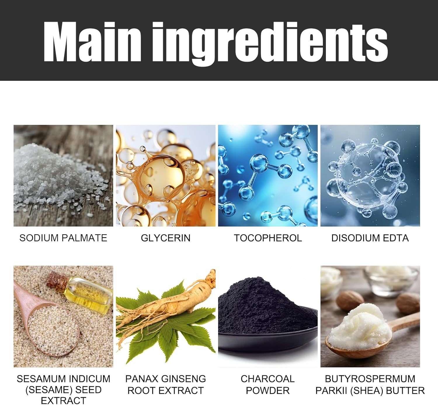 Gray Hair Darken Bar Soap Natural Charcoal Sesame Extract Nourishing Moisturizing Shampoo Bar for Men and Women Suitable for Beard Eyebrows Use (1) image number 3